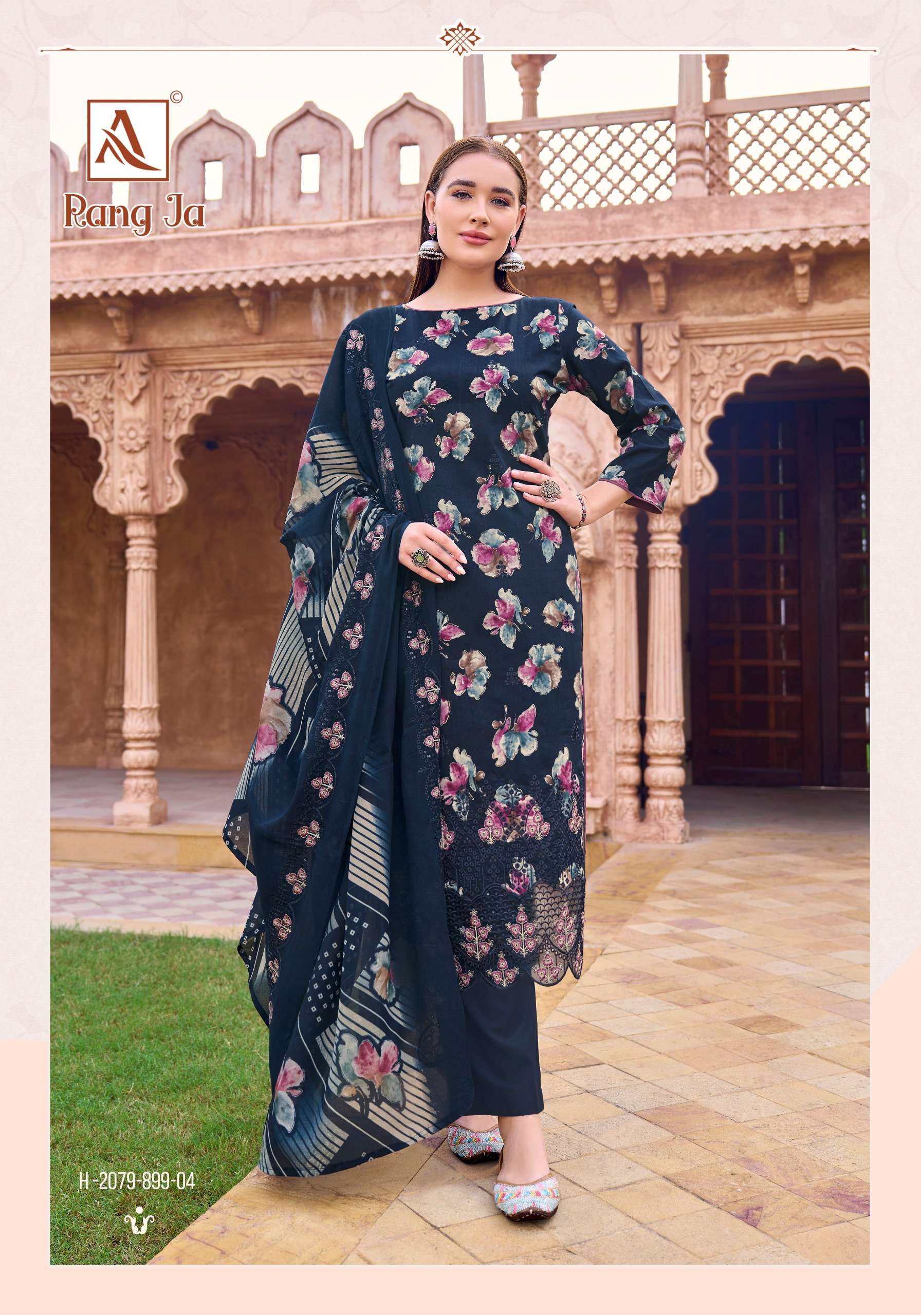 ALOK SUITS RANG JA COTTON DIGITAL PRINTS WITH FANCY WORK SUIT