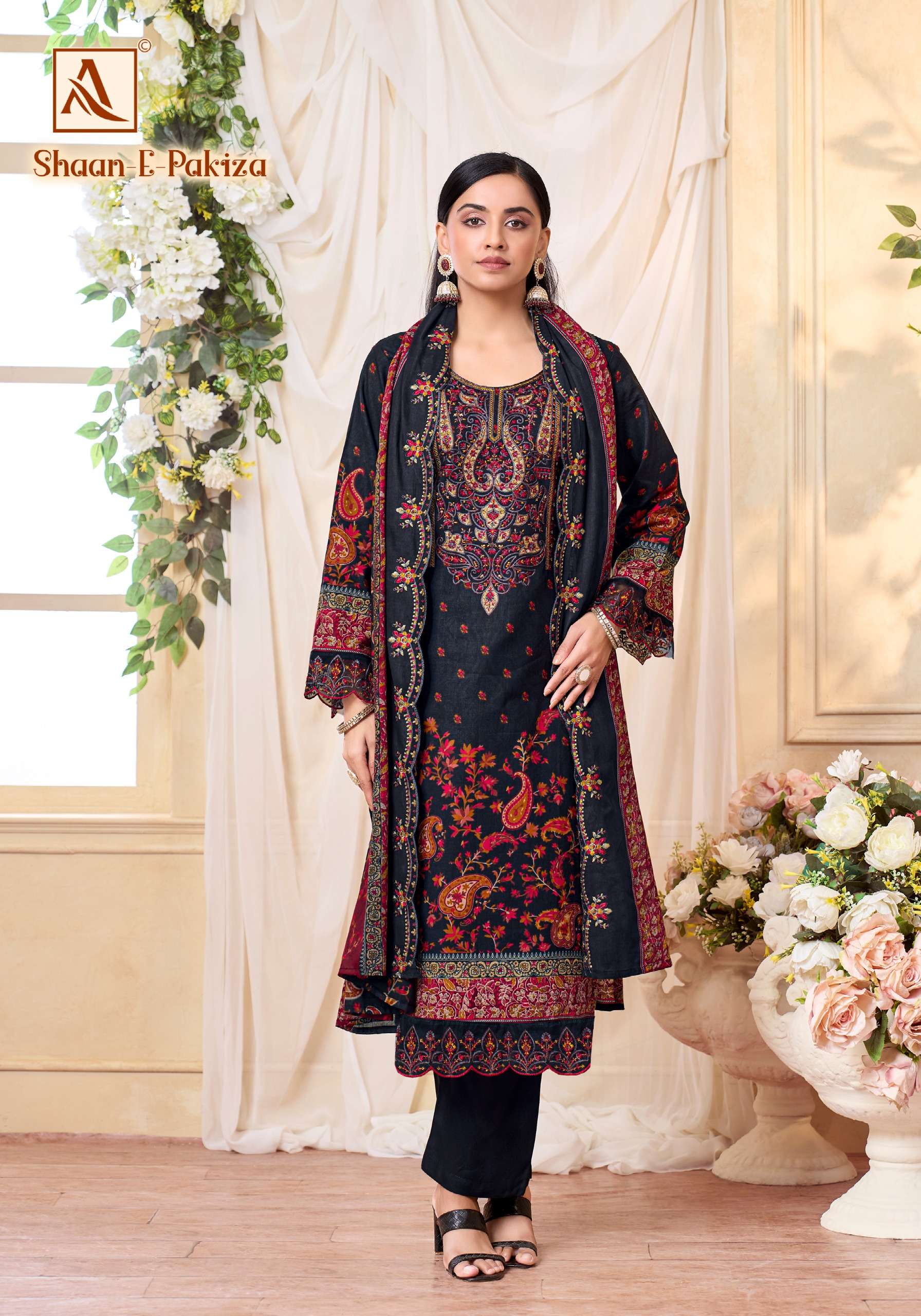 ALOK SUITS SHAAN E PAKIZA COTTON PRINT WITH FANCY WORK SUIT