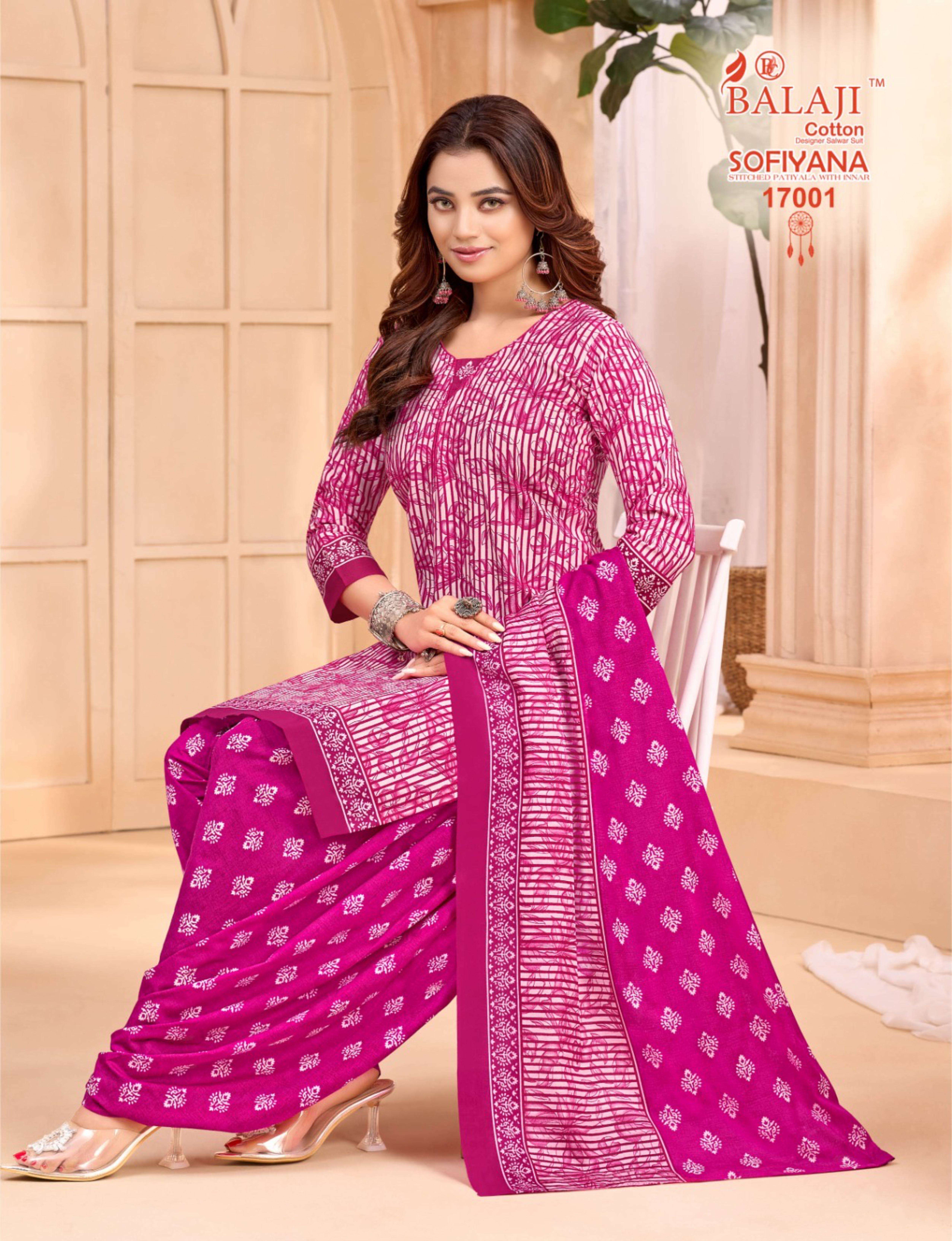 BALAJI COTTON SOFIYANA VOL 17 READY MADE PATIYALA COTTON SUIT