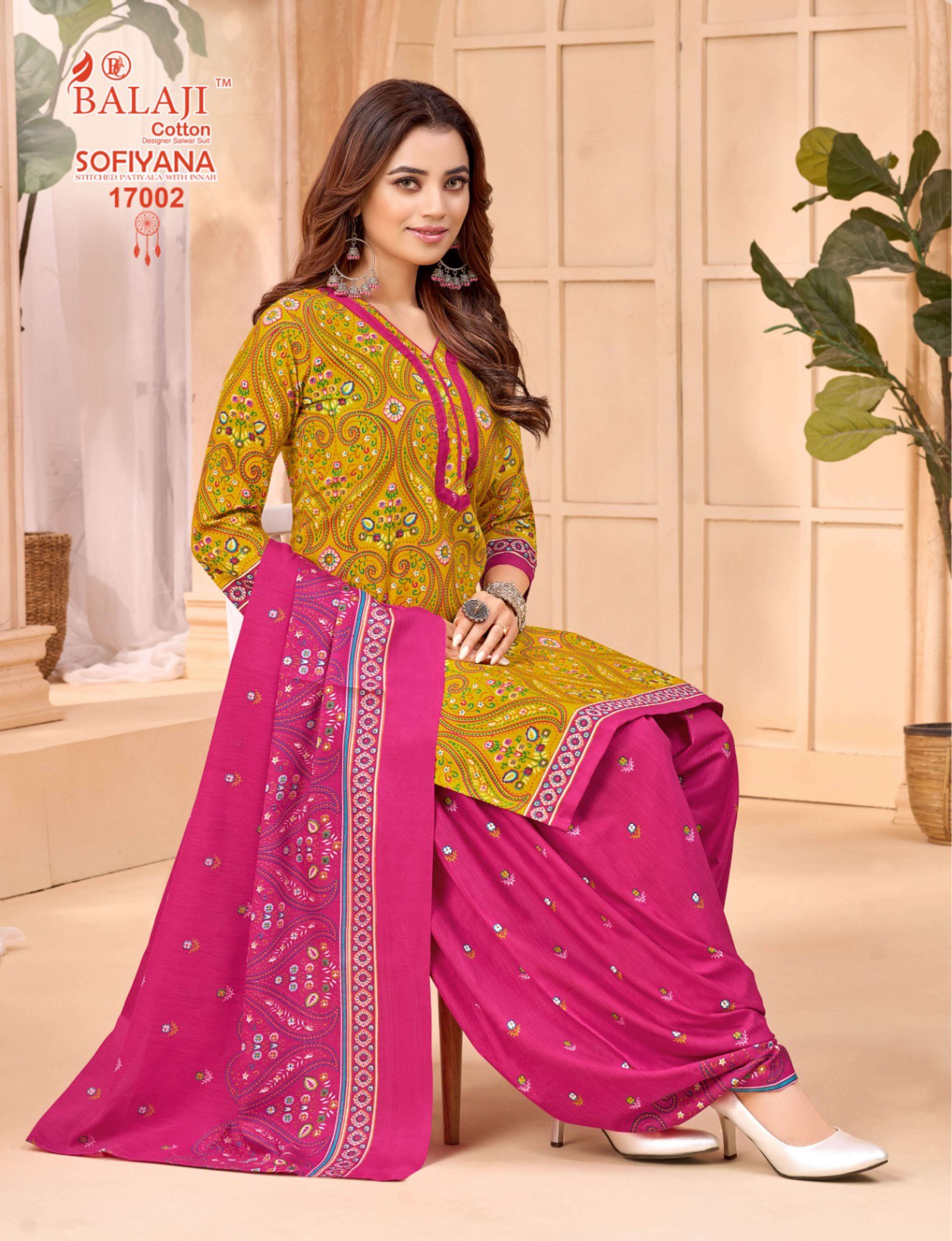BALAJI COTTON SOFIYANA VOL 17 READY MADE PATIYALA COTTON SUIT