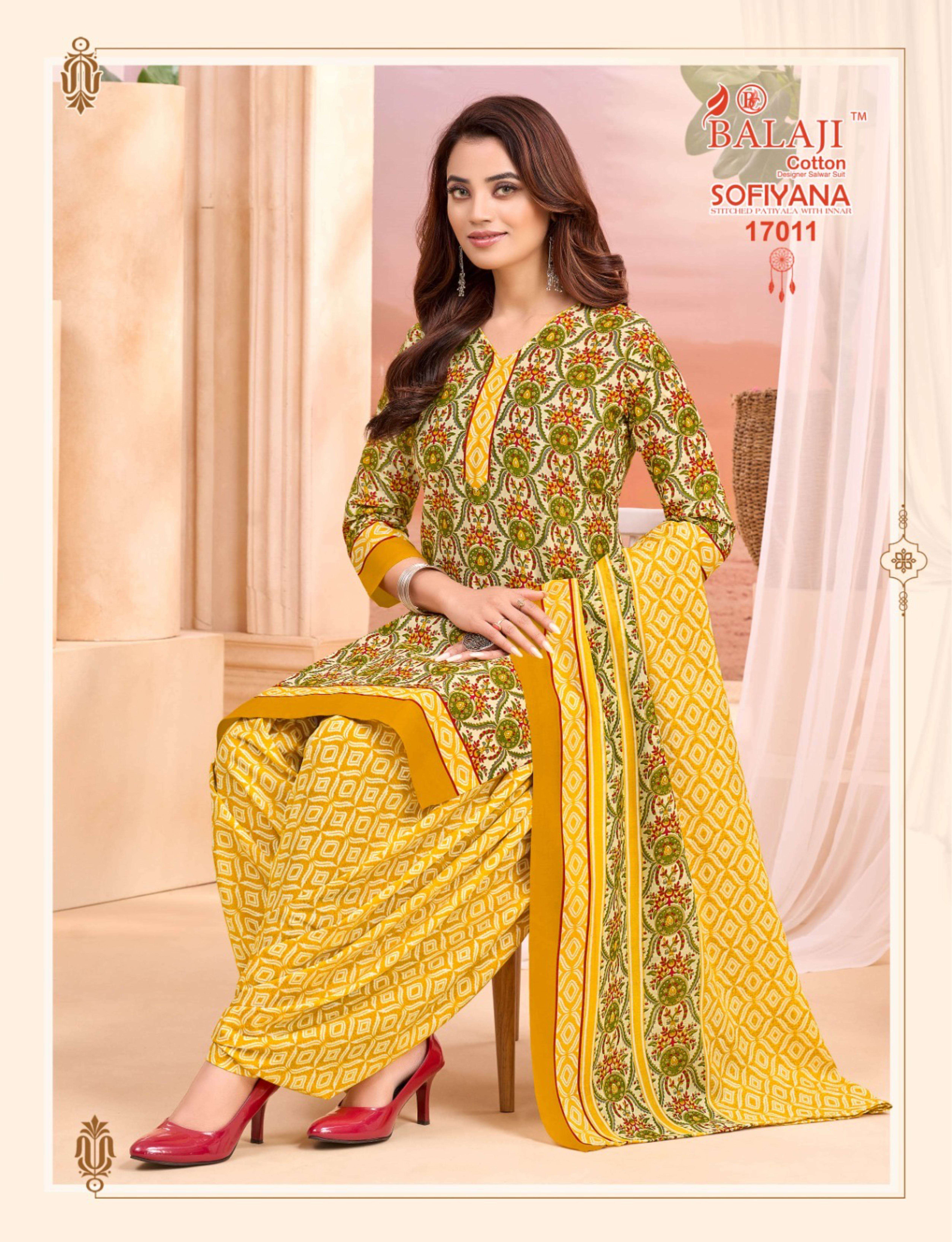 BALAJI COTTON SOFIYANA VOL 17 READY MADE PATIYALA COTTON SUIT