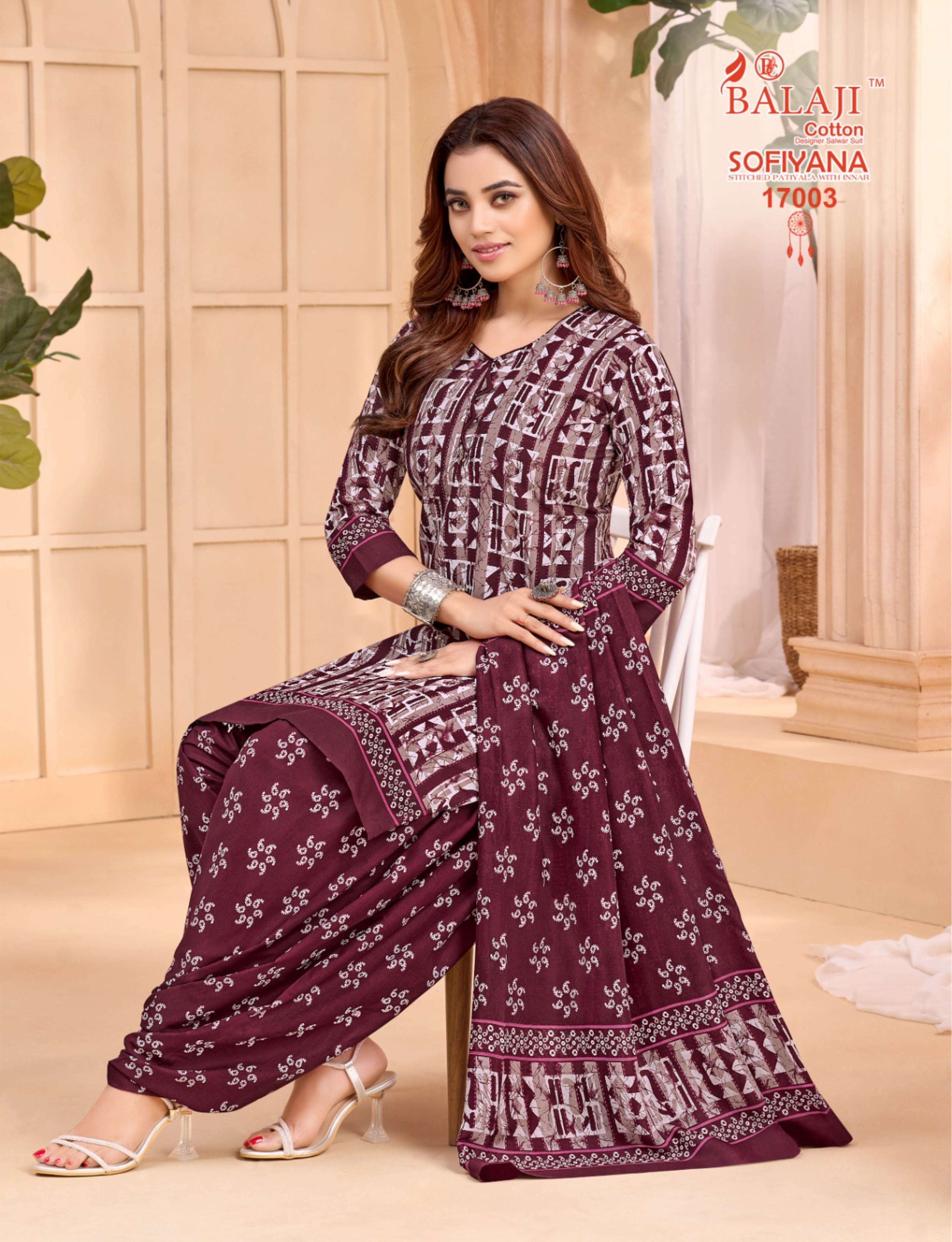 BALAJI COTTON SOFIYANA VOL 17 READY MADE PATIYALA COTTON SUIT