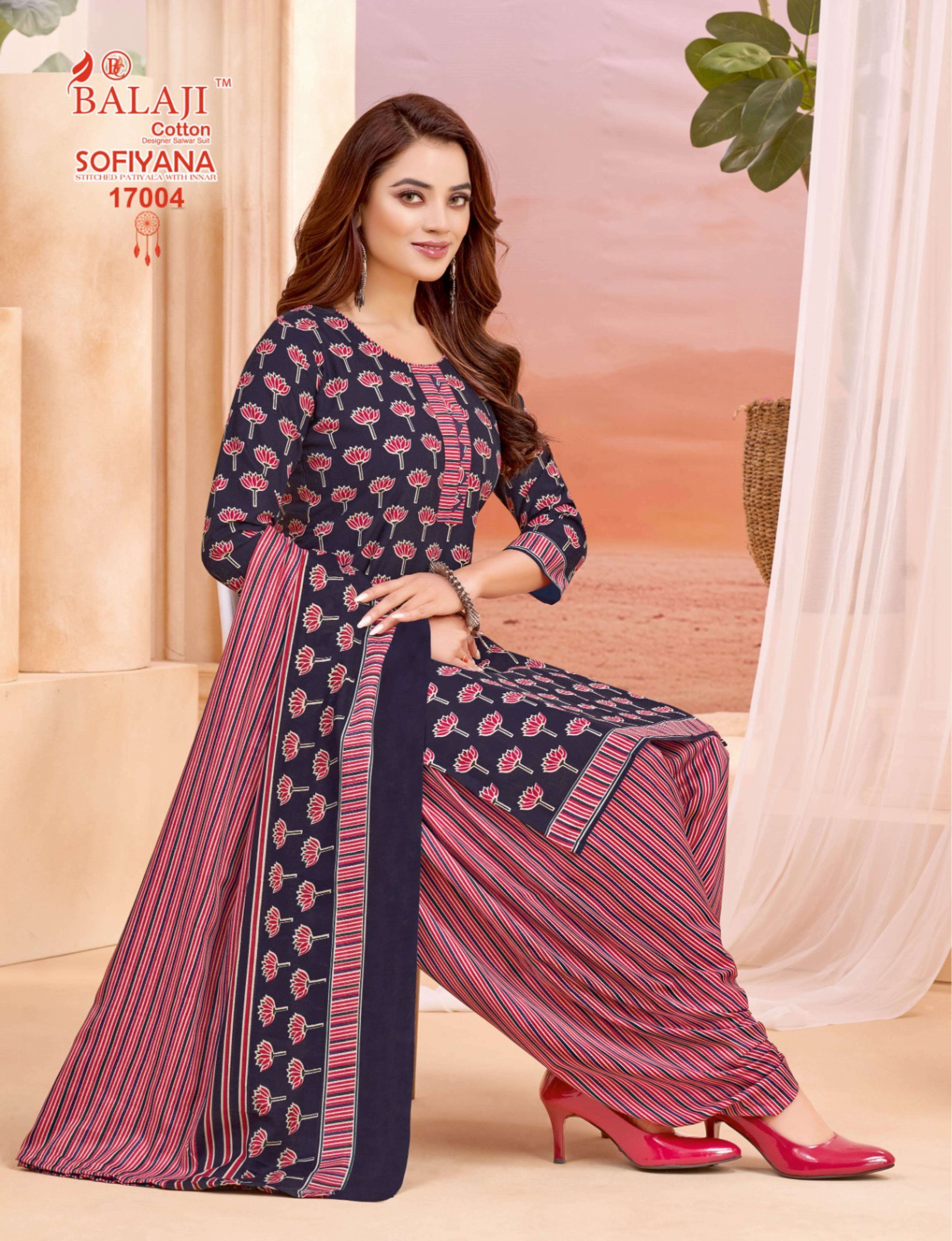 BALAJI COTTON SOFIYANA VOL 17 READY MADE PATIYALA COTTON SUIT