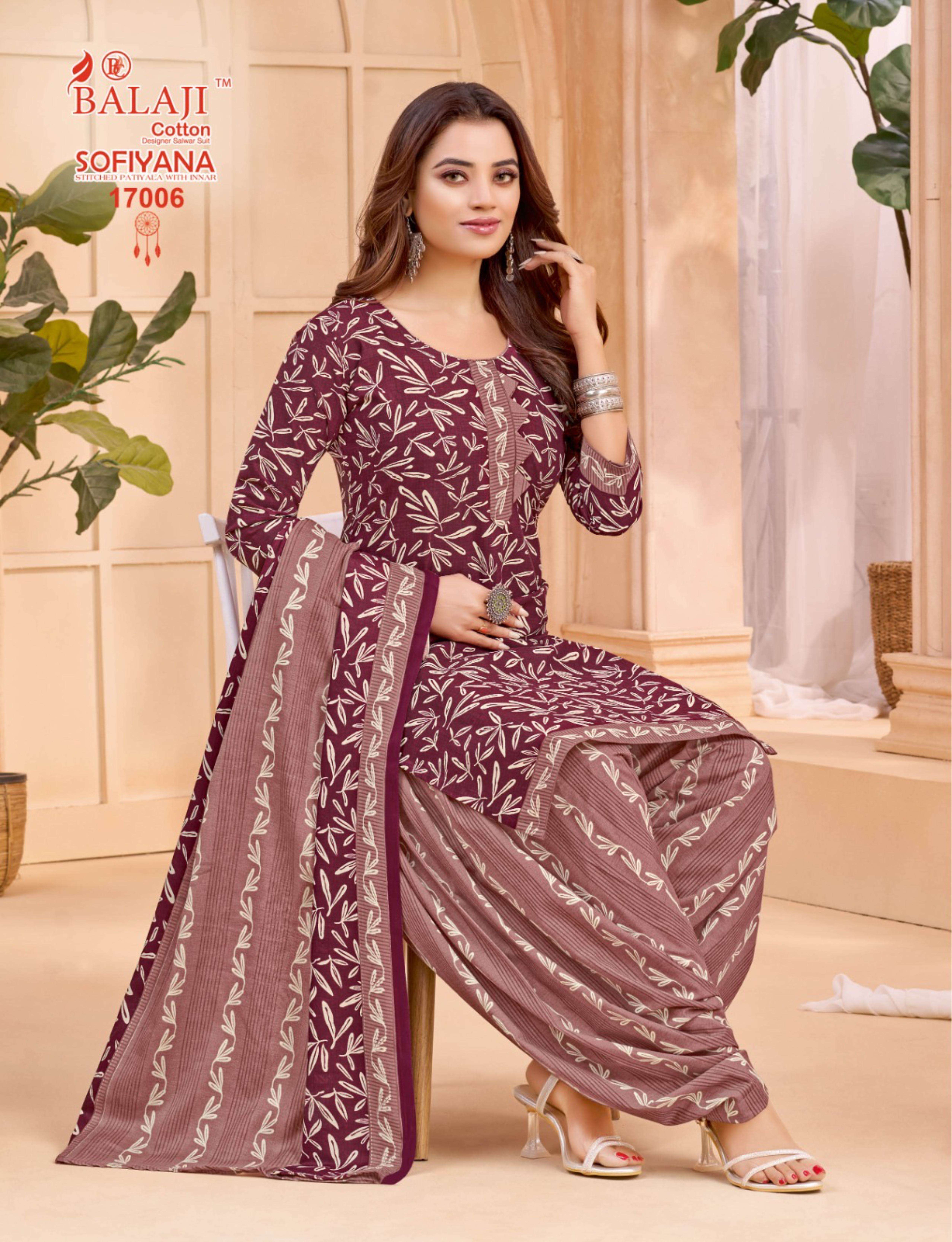 BALAJI COTTON SOFIYANA VOL 17 READY MADE PATIYALA COTTON SUIT