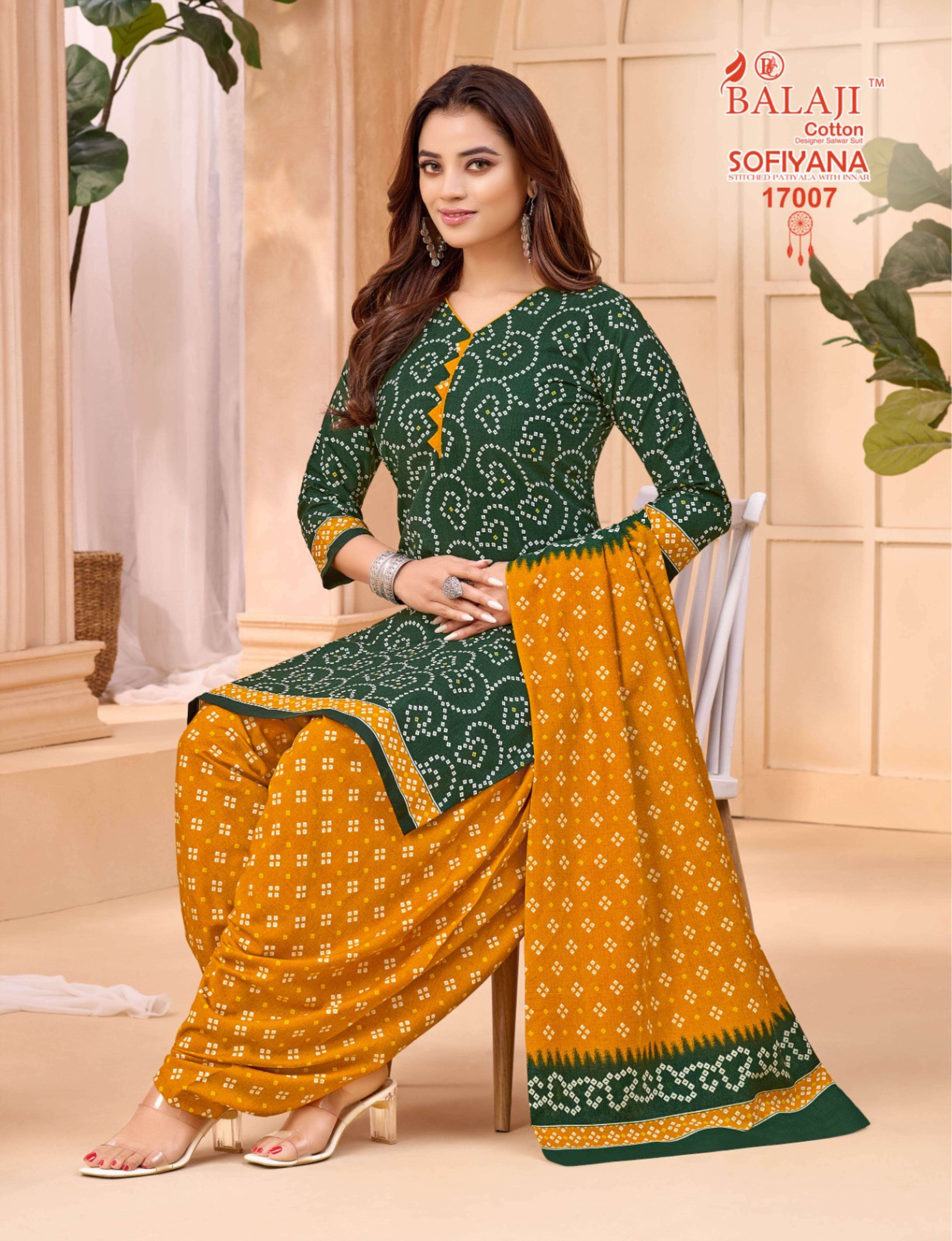 BALAJI COTTON SOFIYANA VOL 17 READY MADE PATIYALA COTTON SUIT