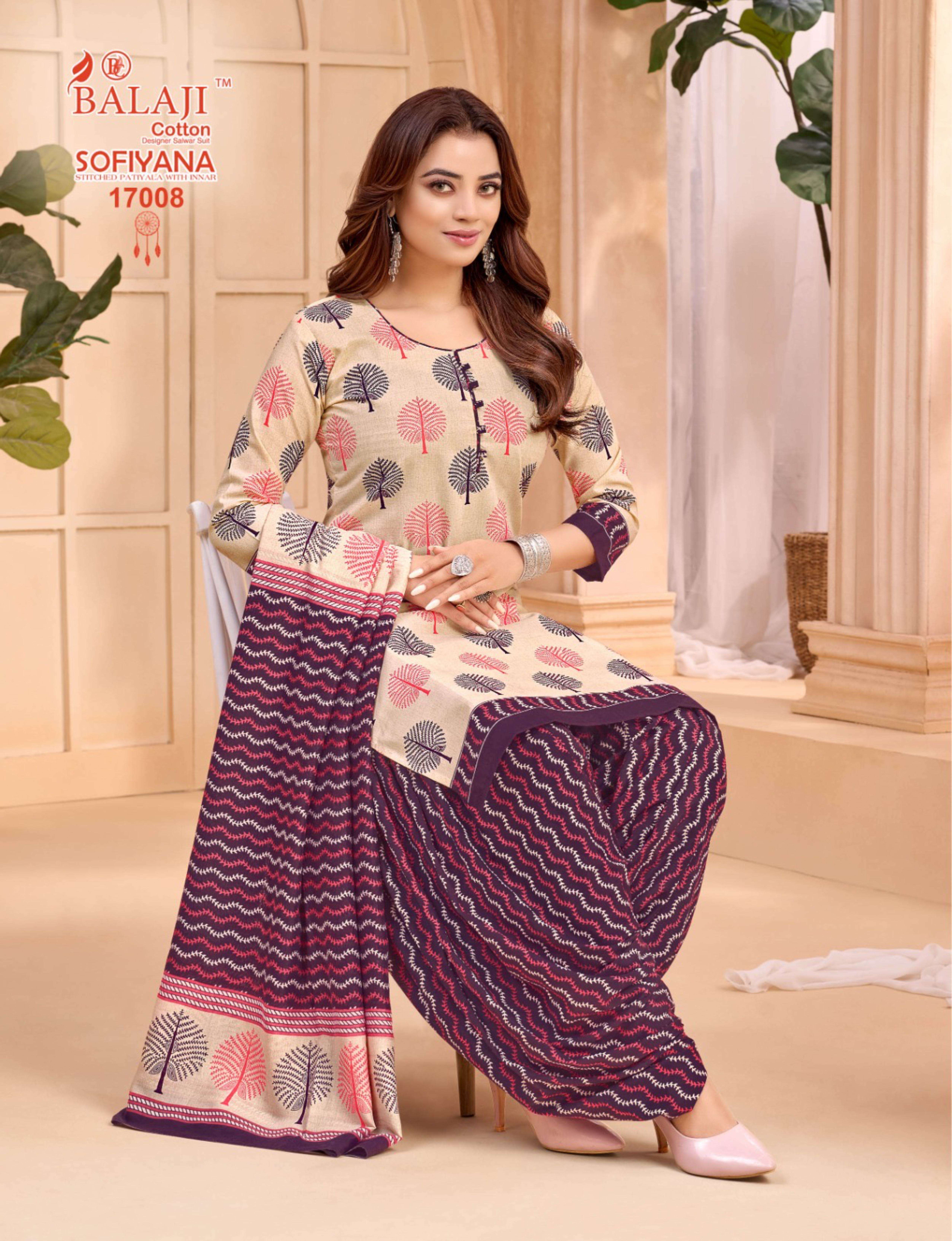 BALAJI COTTON SOFIYANA VOL 17 READY MADE PATIYALA COTTON SUIT