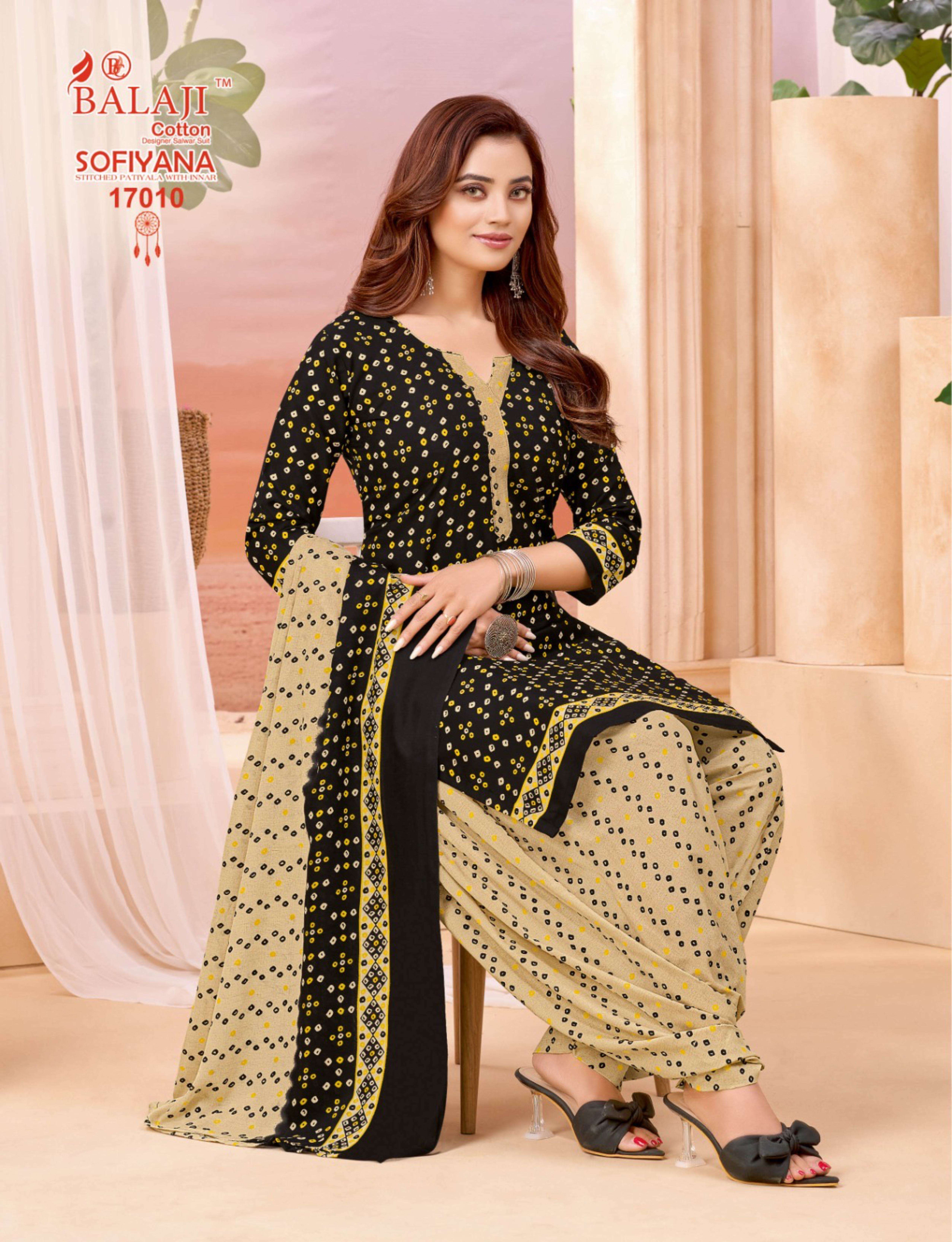 BALAJI COTTON SOFIYANA VOL 17 READY MADE PATIYALA COTTON SUIT