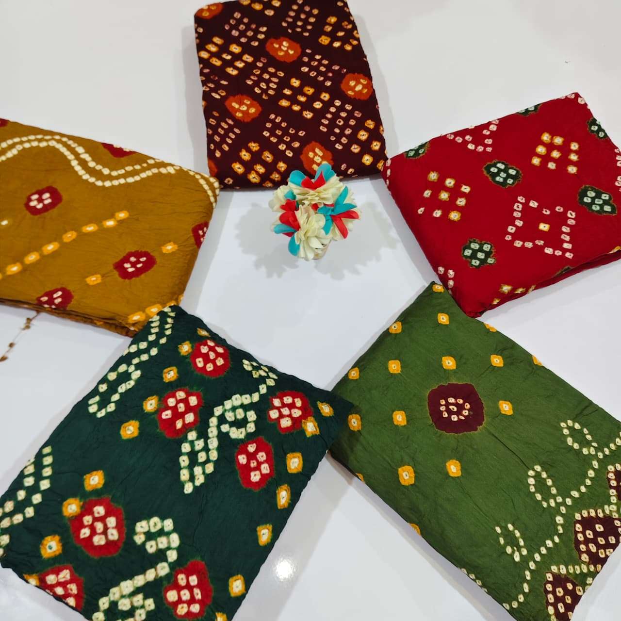 BANDHANI PALACE CREATING YOUR STYLE VOL 12 SATIN BANDHANI PRINT SUIT