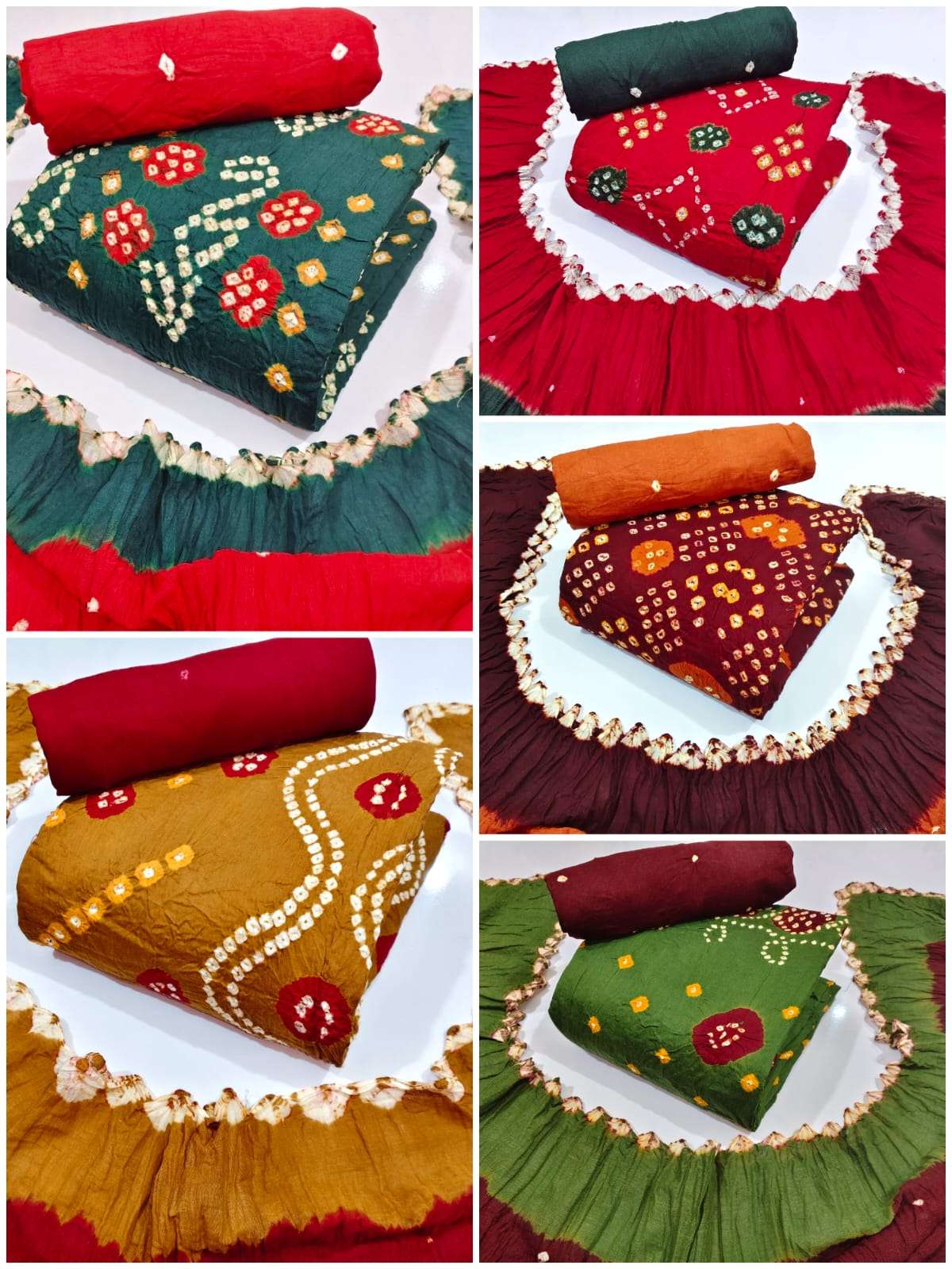 BANDHANI PALACE CREATING YOUR STYLE VOL 12 SATIN BANDHANI PRINT SUIT