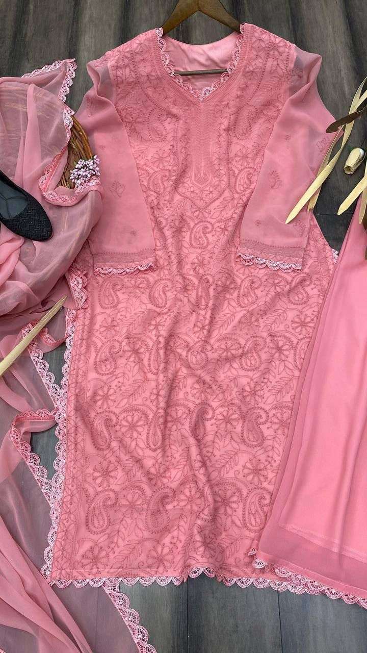 BE 170 GEORGETTE THREAD EMBROIDERED DESIGNER PAKISTANI STYLE LADIES SUIT