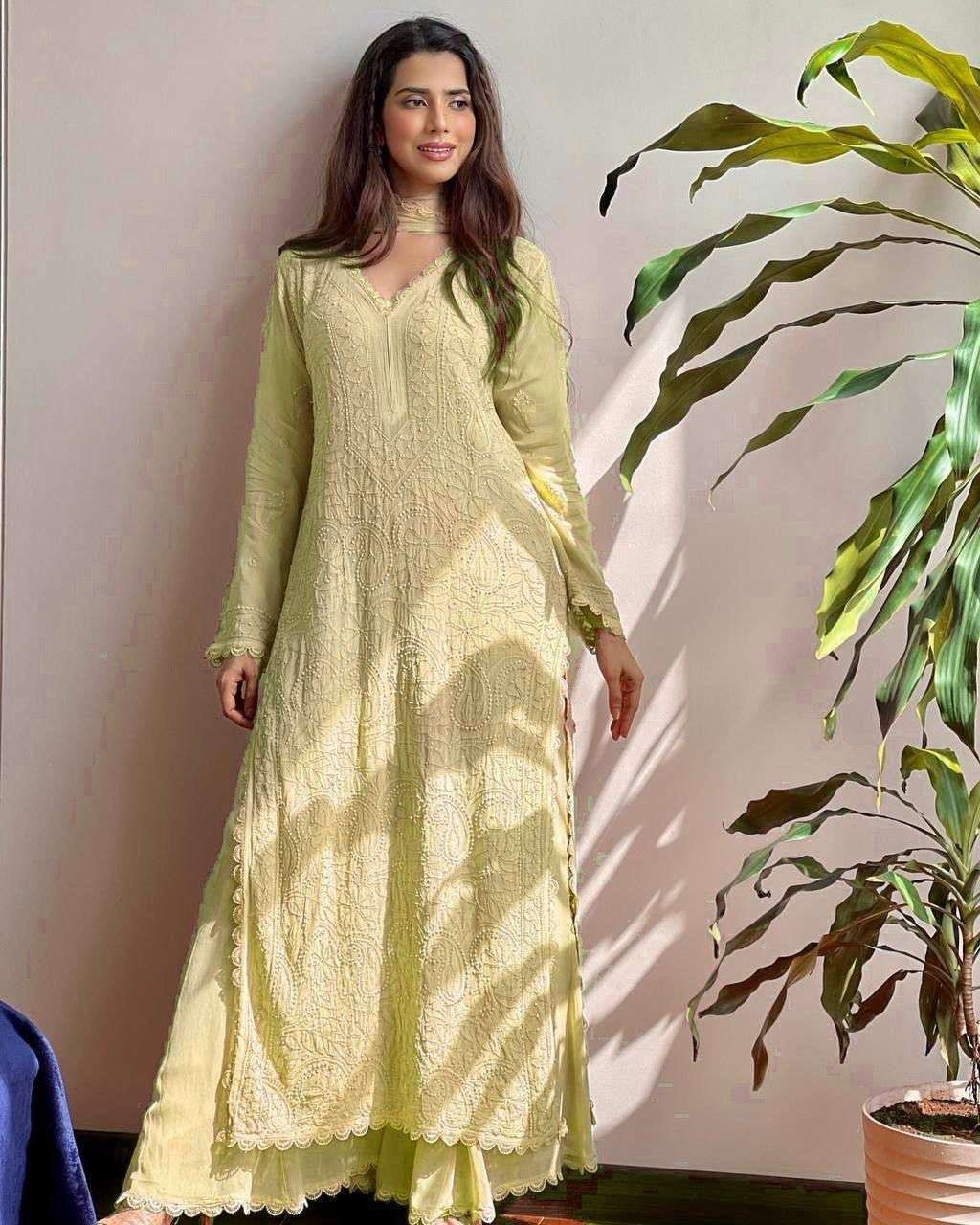 BE 170 GEORGETTE THREAD EMBROIDERED DESIGNER PAKISTANI STYLE LADIES SUIT