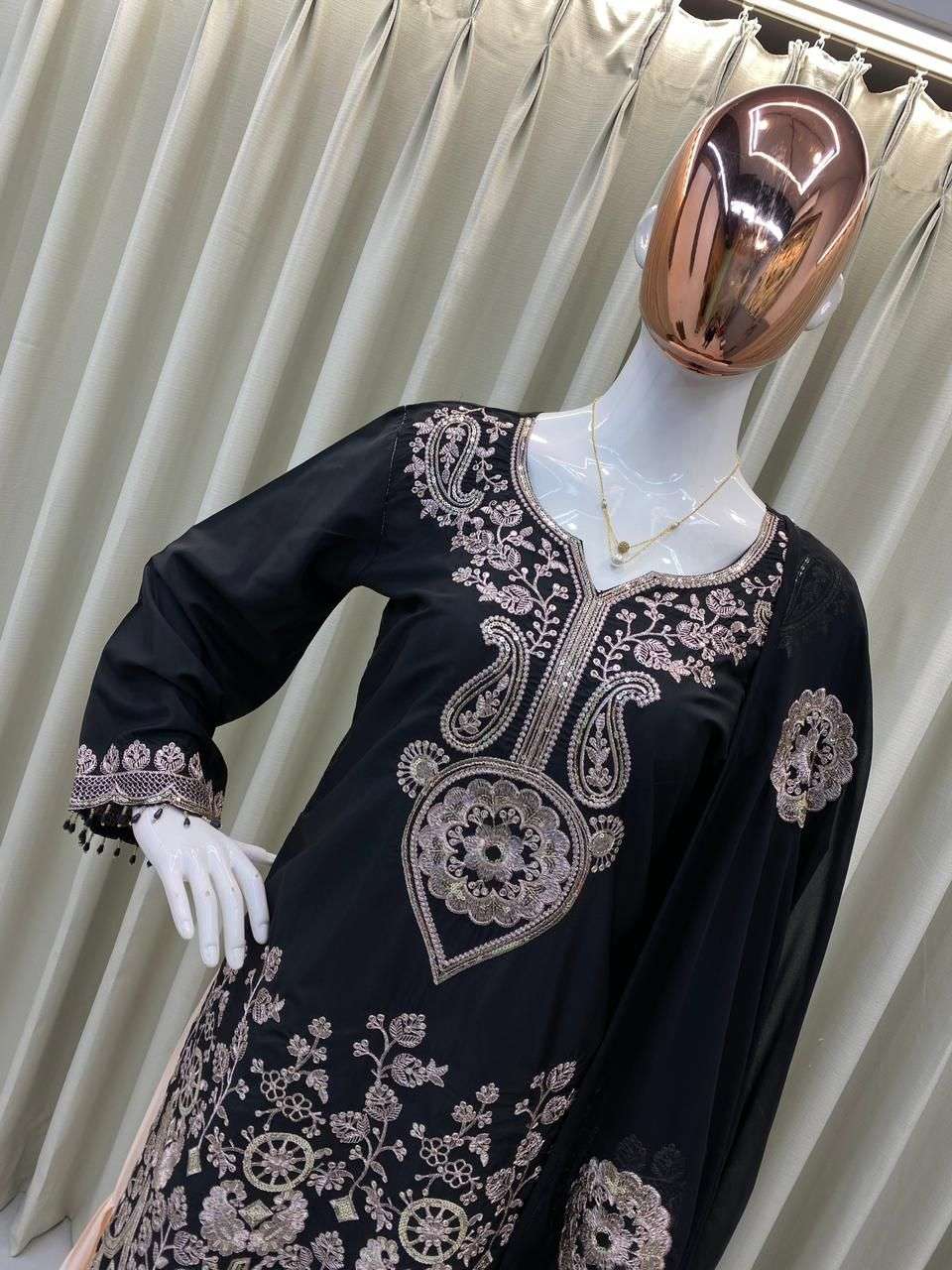 BE 409 HEAVY EMBROIDERY DESIGNER WEDDING WEAR LADIES SHARARA SUIT