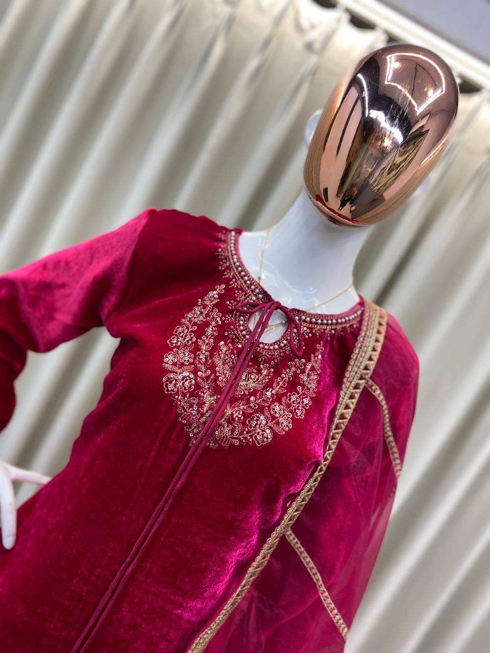 BE 411 VELVET SEQUENCE DESIGNER PAKISTANI STYLE SUIT