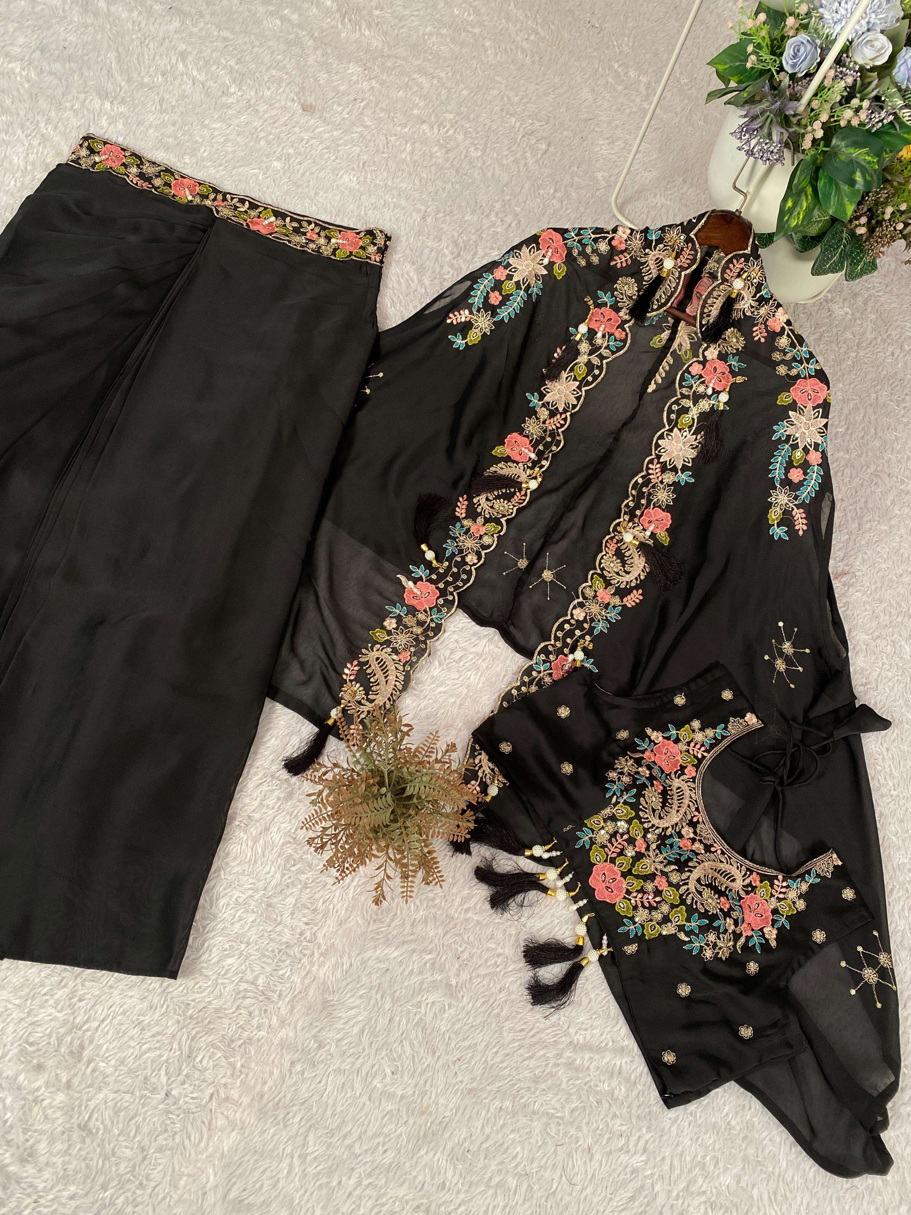 BE 425 SILK DESIGNER WORK PARTY WEAR INDO WESTERN STYLE DRESS