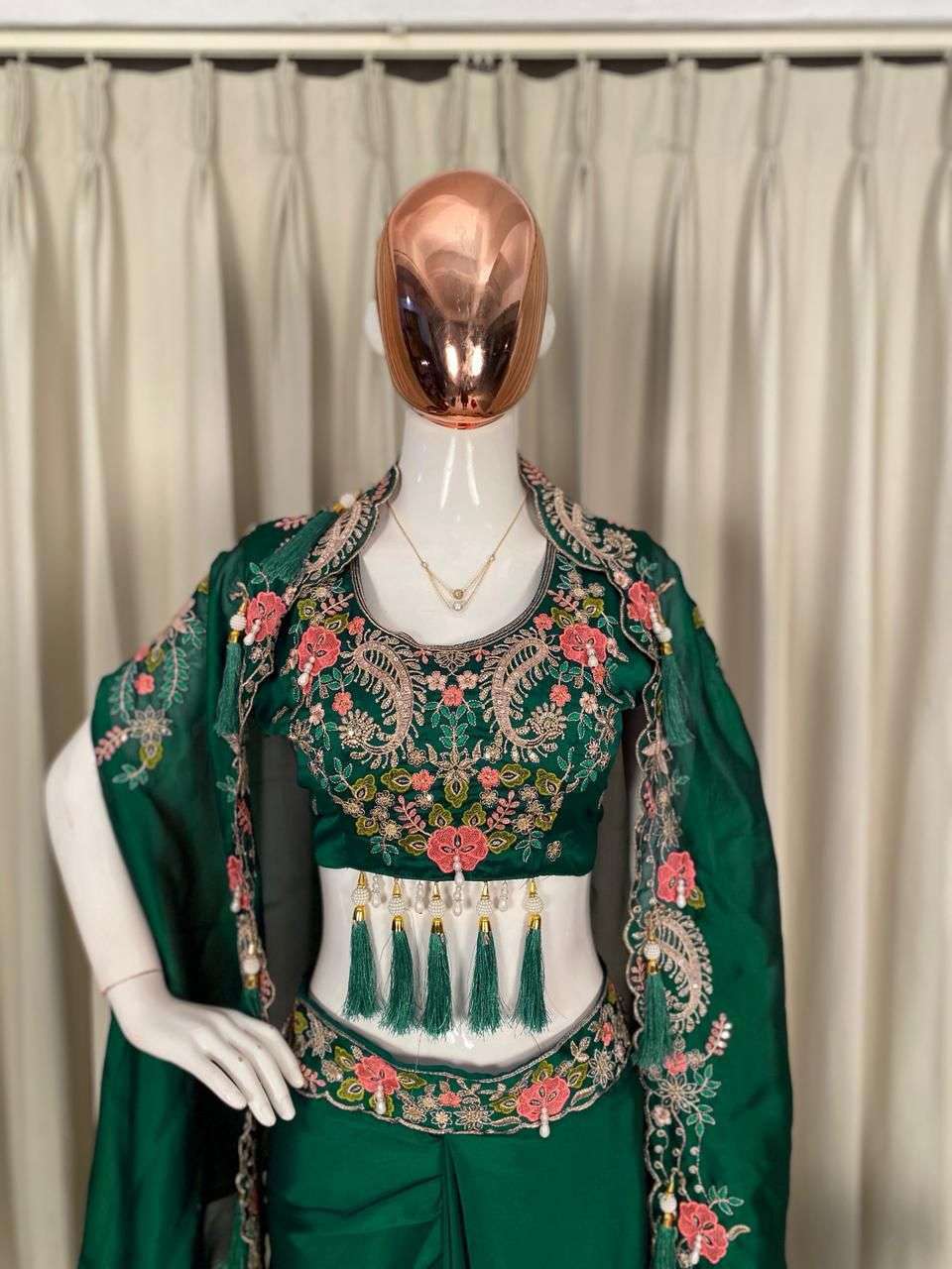 BE 425 SILK DESIGNER WORK PARTY WEAR INDO WESTERN STYLE DRESS