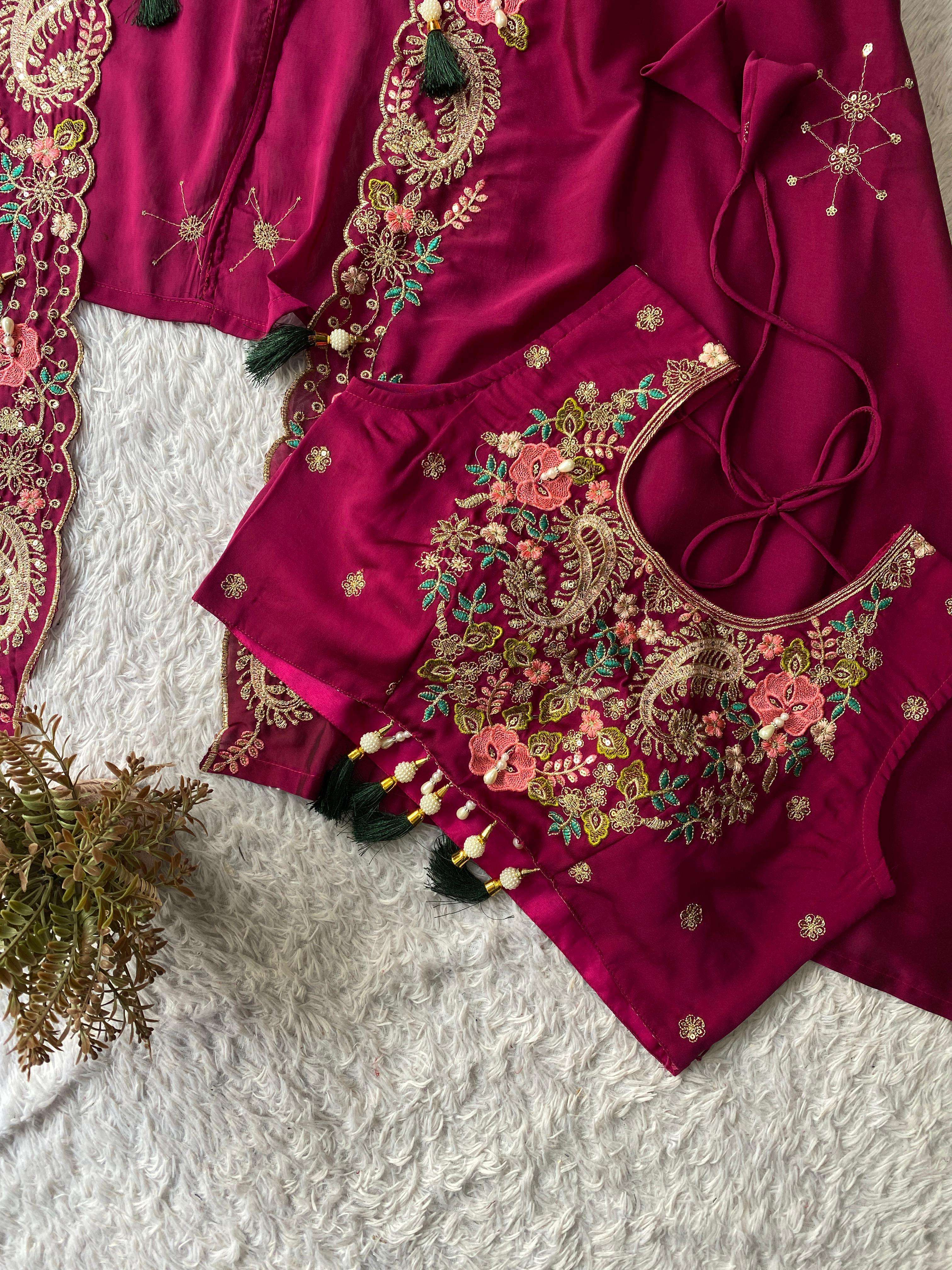 BE 425 SILK DESIGNER WORK PARTY WEAR INDO WESTERN STYLE DRESS