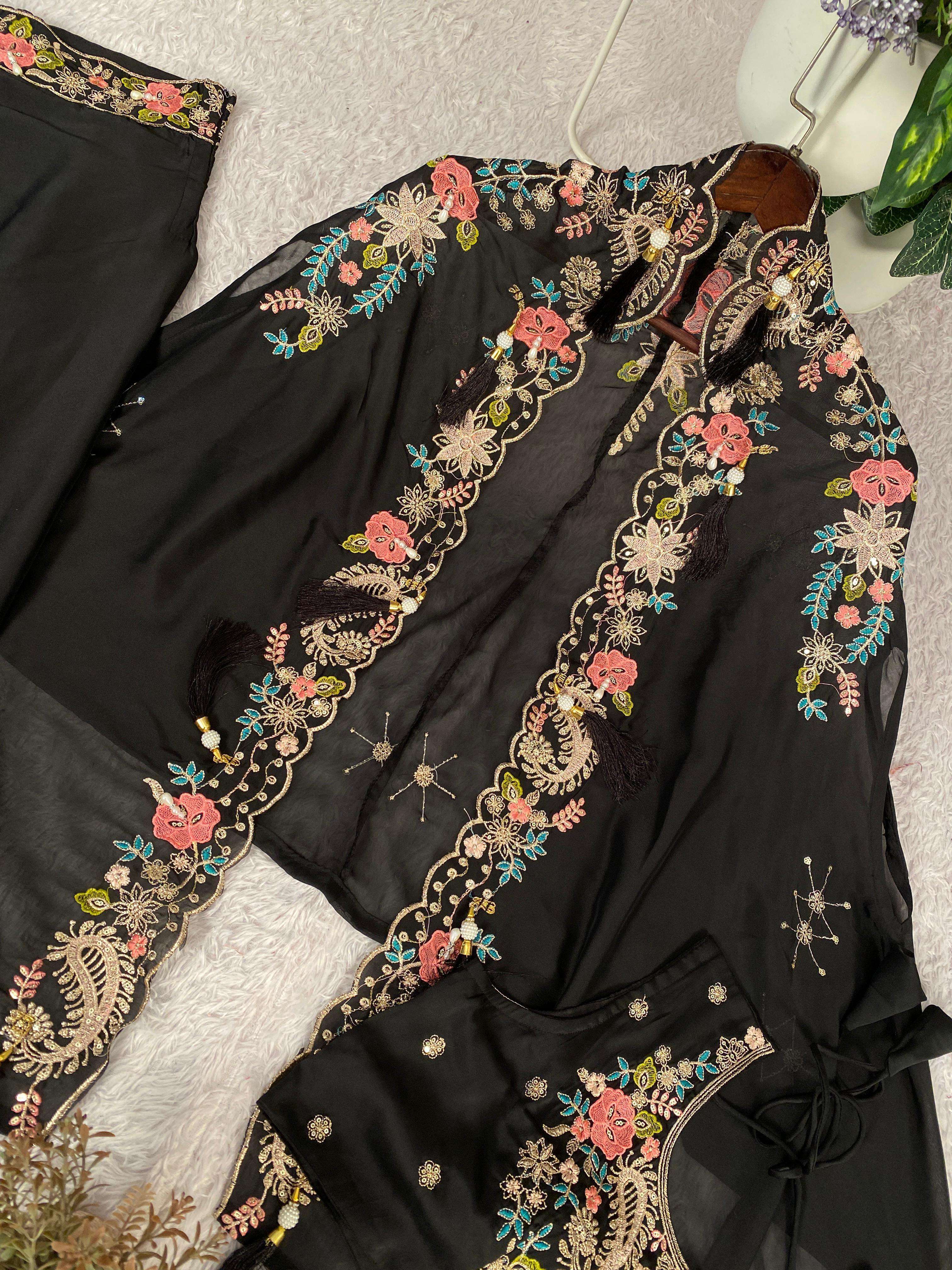 BE 425 SILK DESIGNER WORK PARTY WEAR INDO WESTERN STYLE DRESS