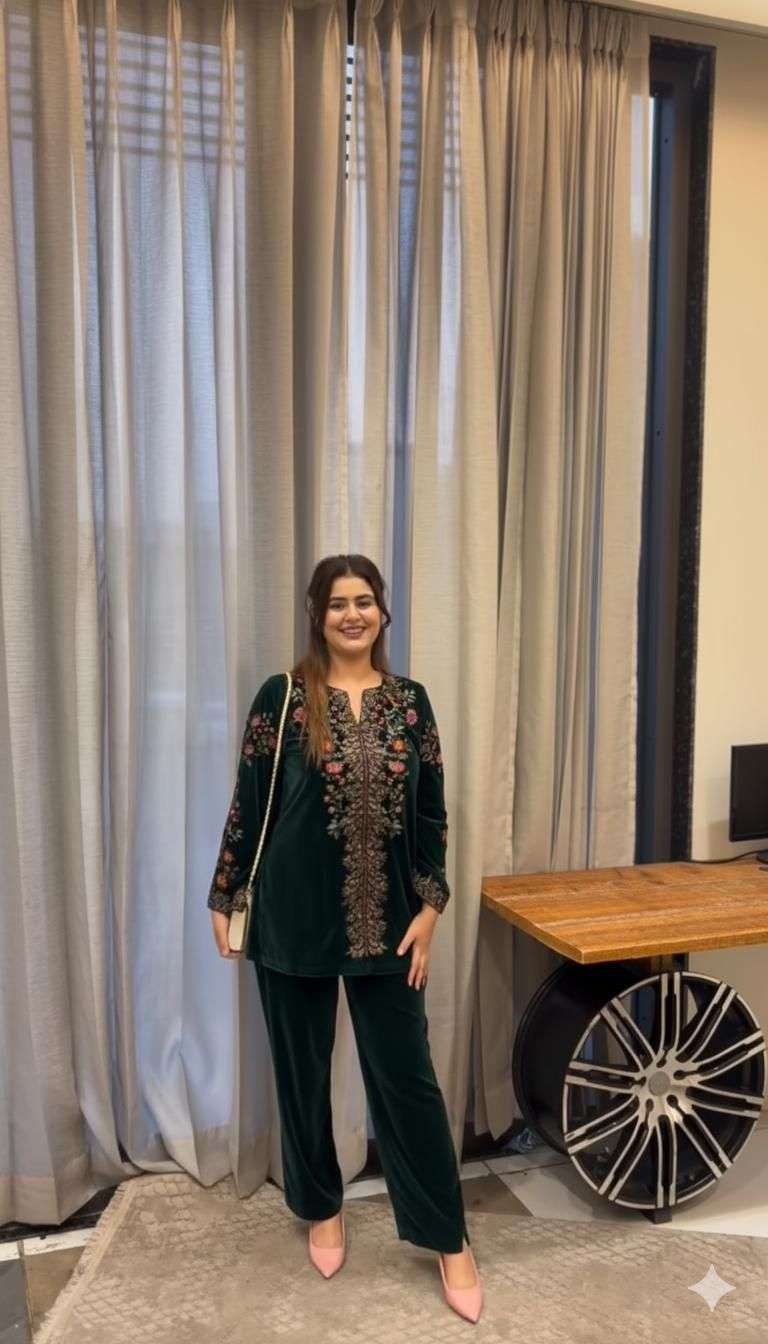 BE 426 VELVET DESIGNER WEAR CO-ORD SET 