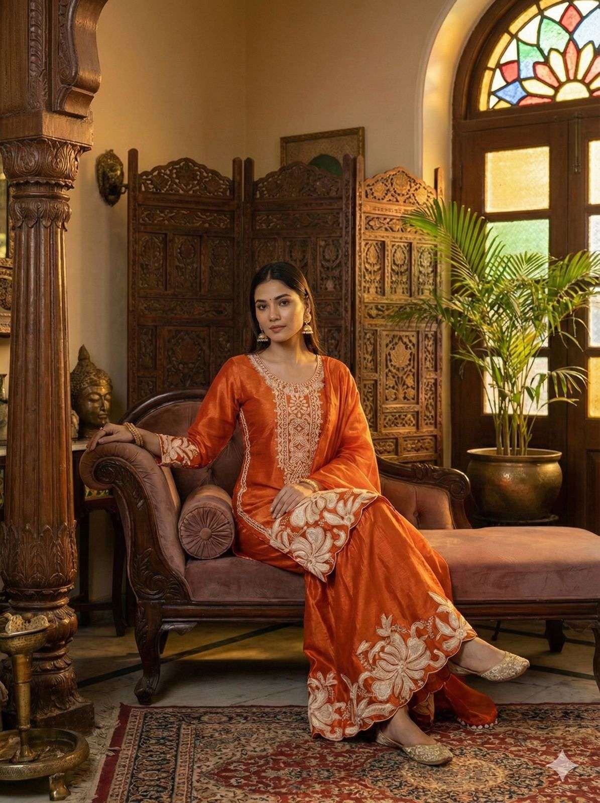 BE 442 SILK DESIGNER FESTIVE WEAR LADIES SHARARA SUIT