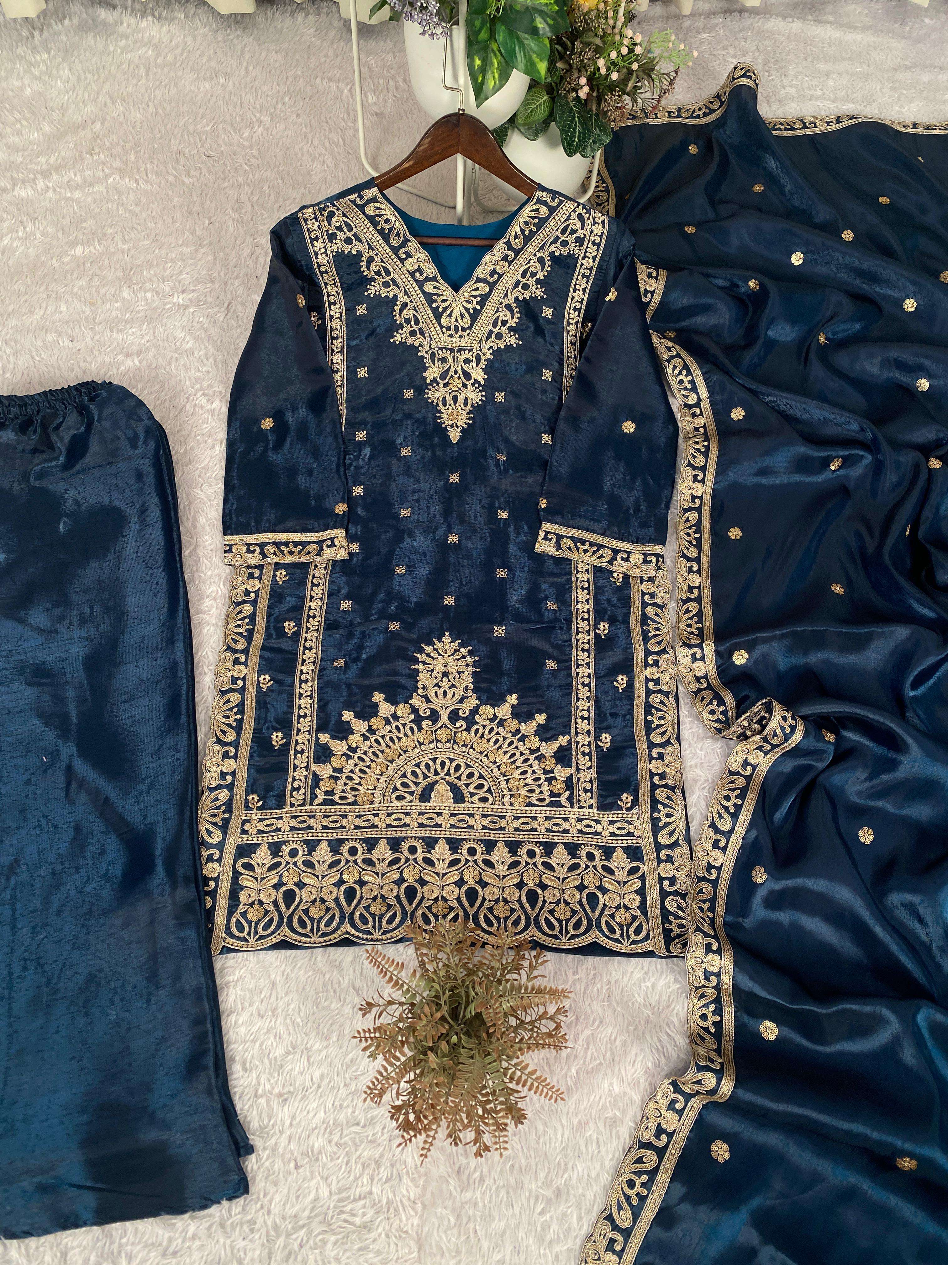 BE 444 HEAVY BEAUTIFUL DESIGNER LOOK LADIES PARTY WEAR SUIT