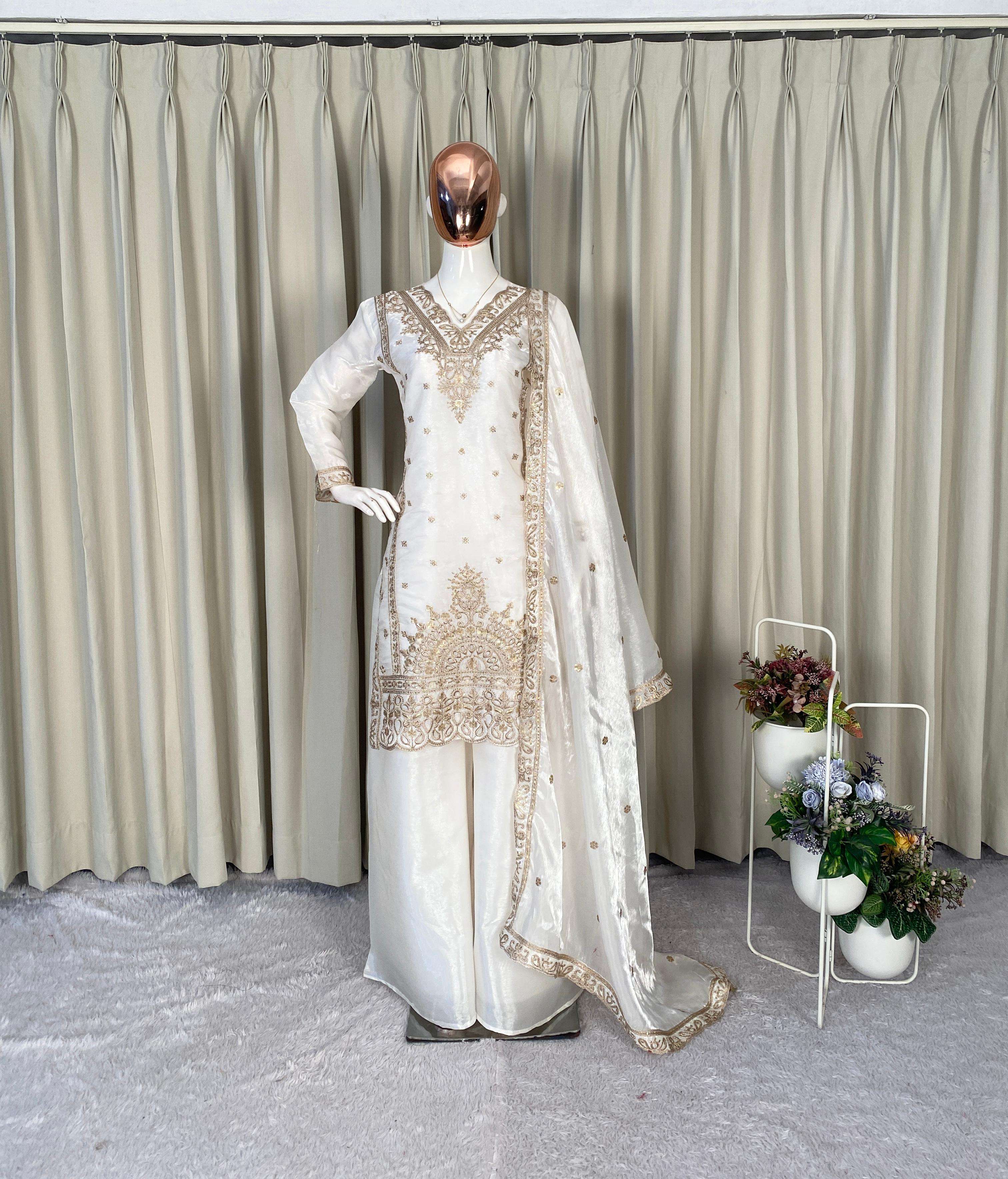 BE 444 HEAVY BEAUTIFUL DESIGNER LOOK LADIES PARTY WEAR SUIT