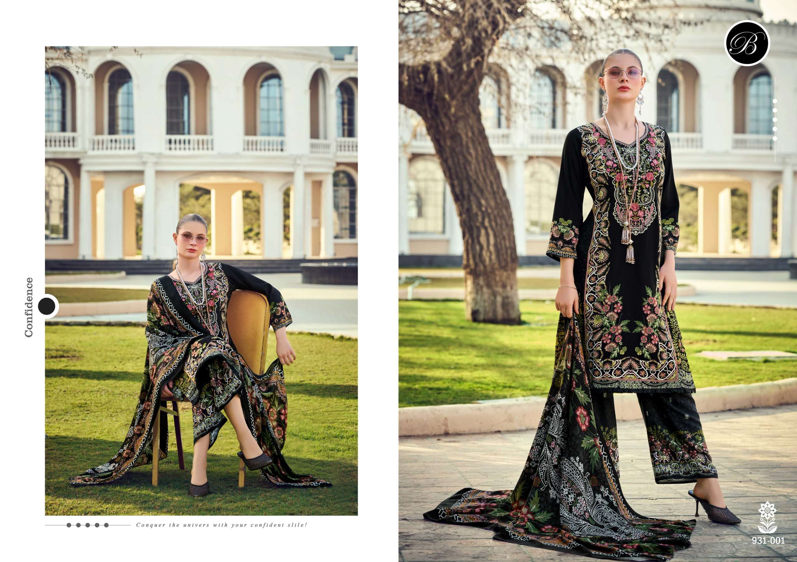 BELLIZA DESIGNER STUDIO DILKHUSH VOL 2 VISCOSE DIGITAL PRINT WITH FANCY WORK SUIT