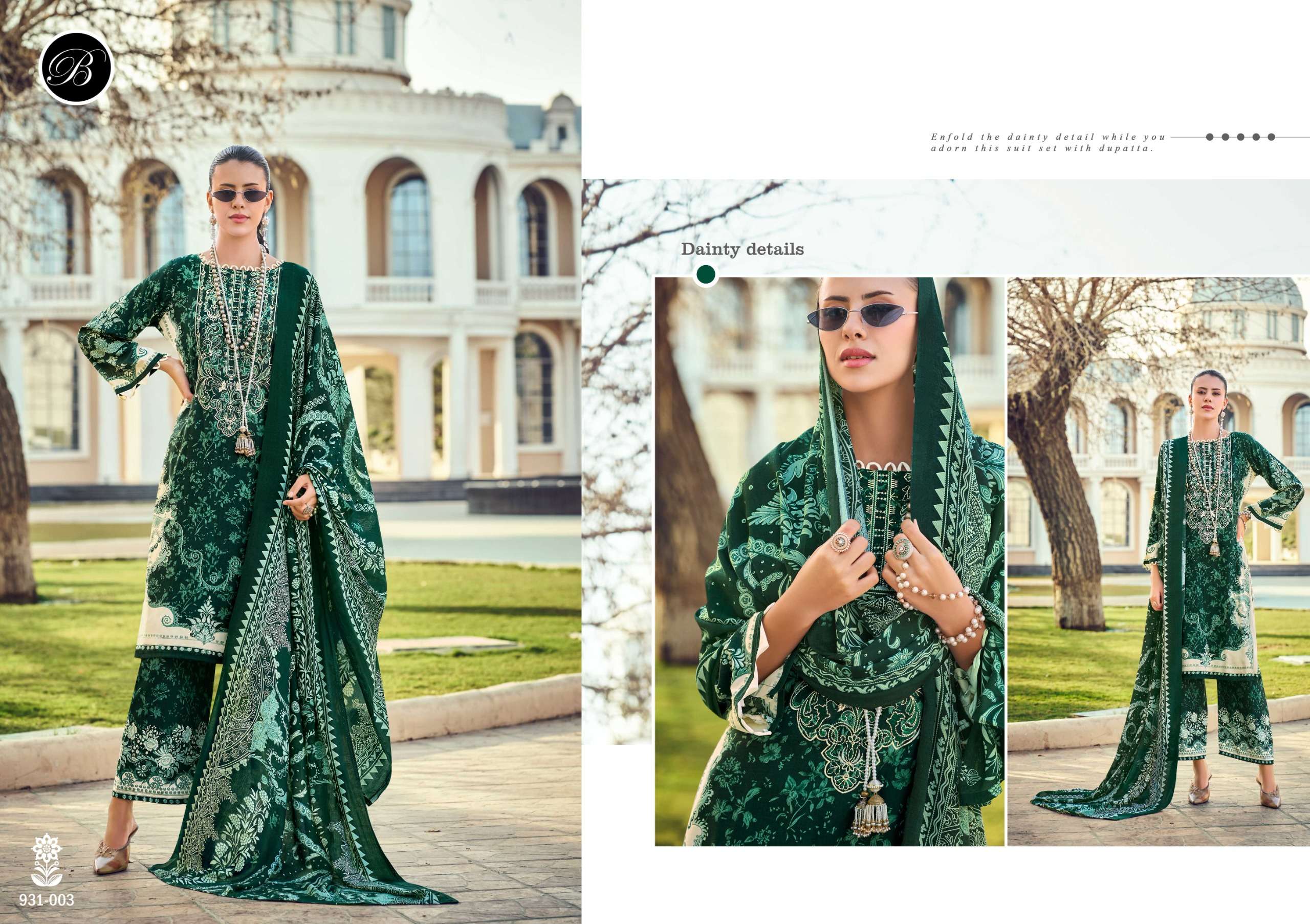 BELLIZA DESIGNER STUDIO DILKHUSH VOL 2 VISCOSE DIGITAL PRINT WITH FANCY WORK SUIT