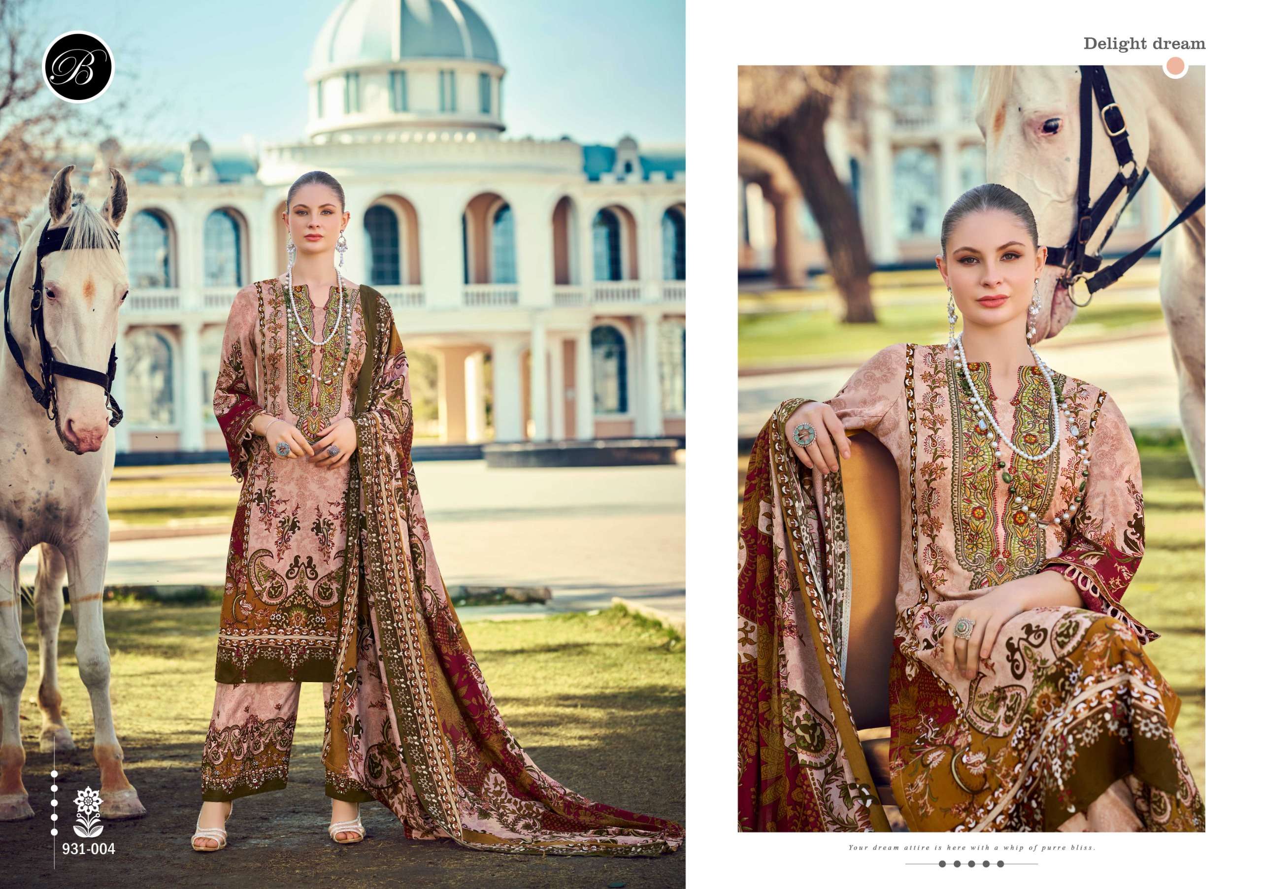 BELLIZA DESIGNER STUDIO DILKHUSH VOL 2 VISCOSE DIGITAL PRINT WITH FANCY WORK SUIT
