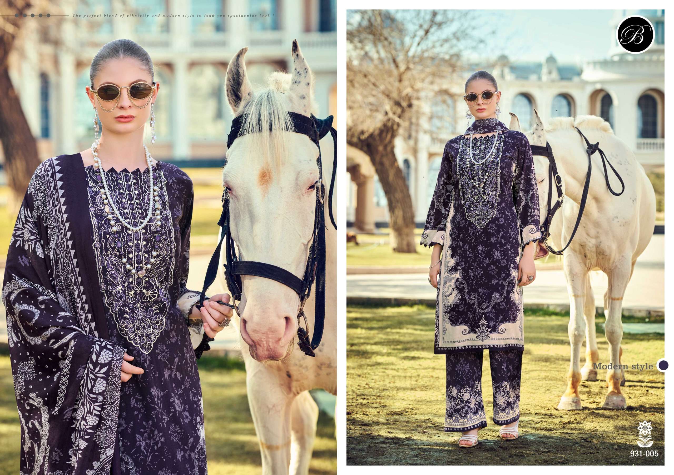 BELLIZA DESIGNER STUDIO DILKHUSH VOL 2 VISCOSE DIGITAL PRINT WITH FANCY WORK SUIT