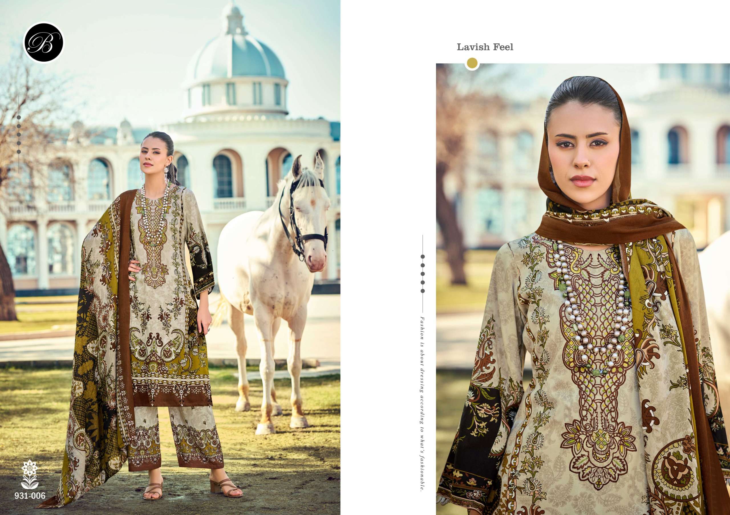 BELLIZA DESIGNER STUDIO DILKHUSH VOL 2 VISCOSE DIGITAL PRINT WITH FANCY WORK SUIT