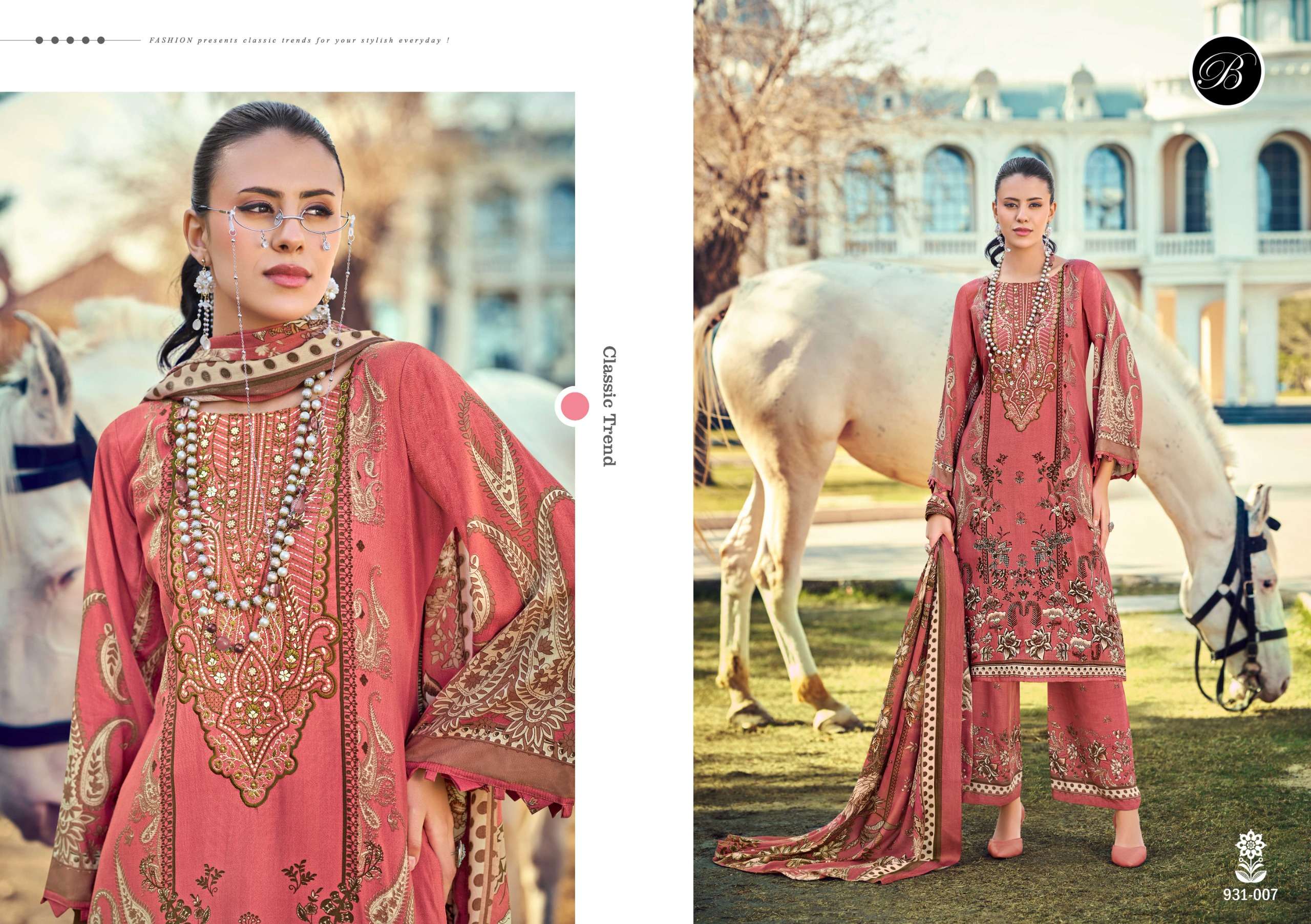 BELLIZA DESIGNER STUDIO DILKHUSH VOL 2 VISCOSE DIGITAL PRINT WITH FANCY WORK SUIT