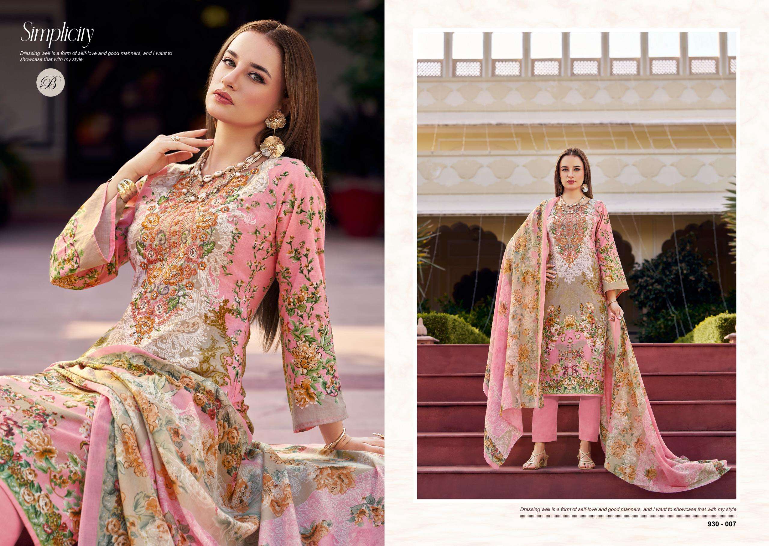 BELLIZA DESIGNER STUDIO NAIRA VOL 126 COTTON DIGITAL PRINT WITH FANCY WORK SUIT