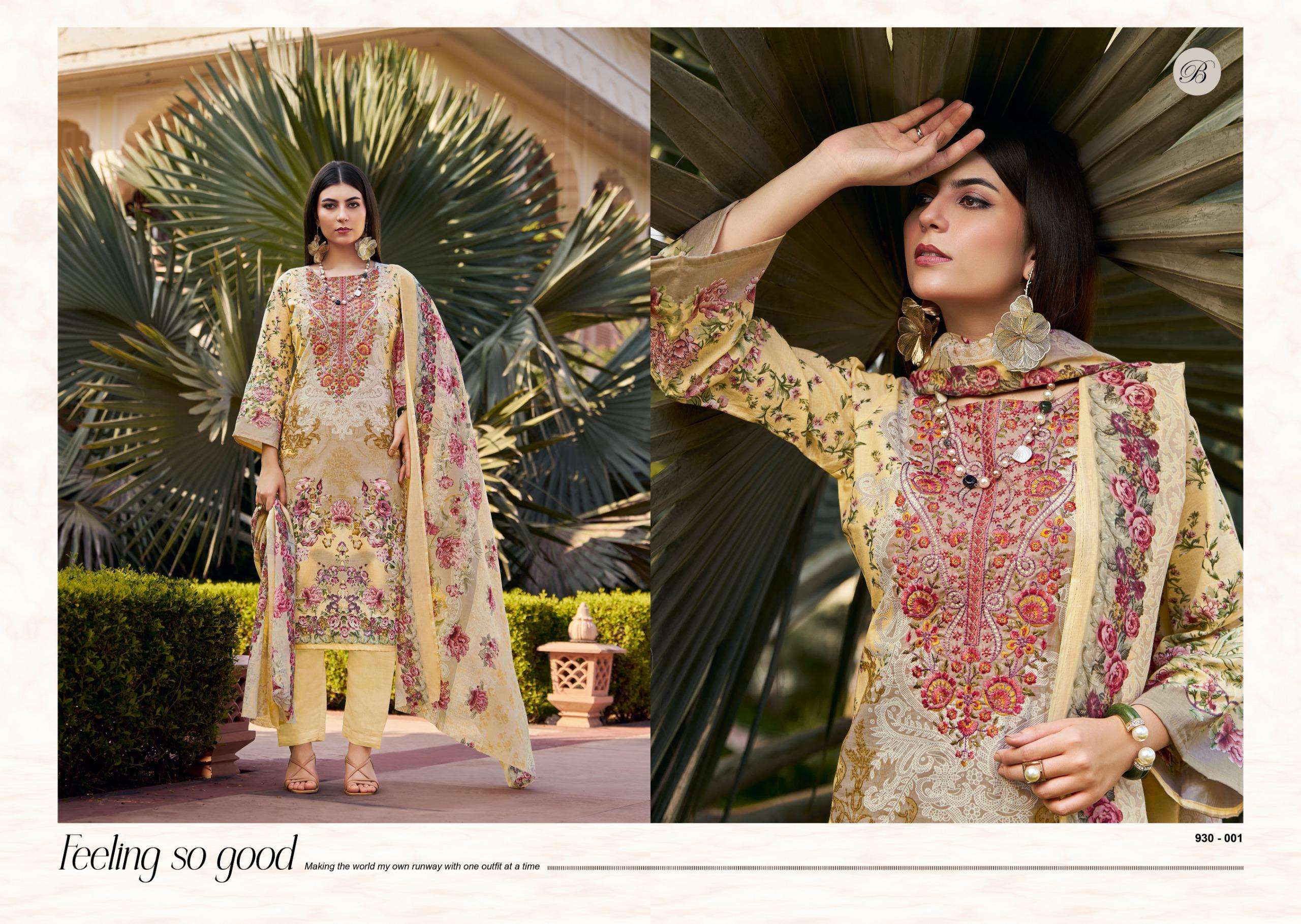 BELLIZA DESIGNER STUDIO NAIRA VOL 126 COTTON DIGITAL PRINT WITH FANCY WORK SUIT