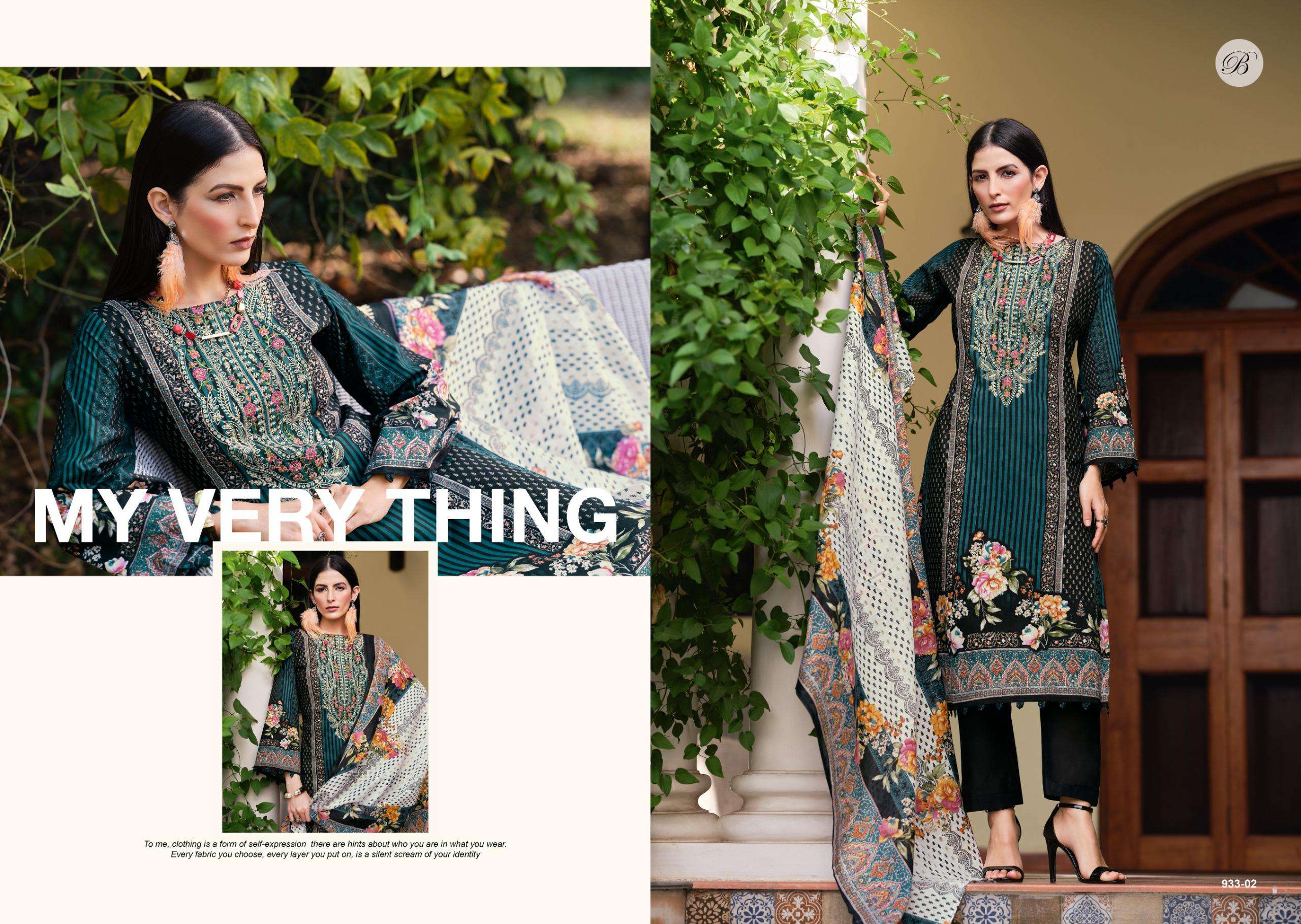 BELLIZA DESIGNER STUDIO NAIRA VOL 127 COTTON DIGITAL PRINTS WITH FANCY WORK SUIT