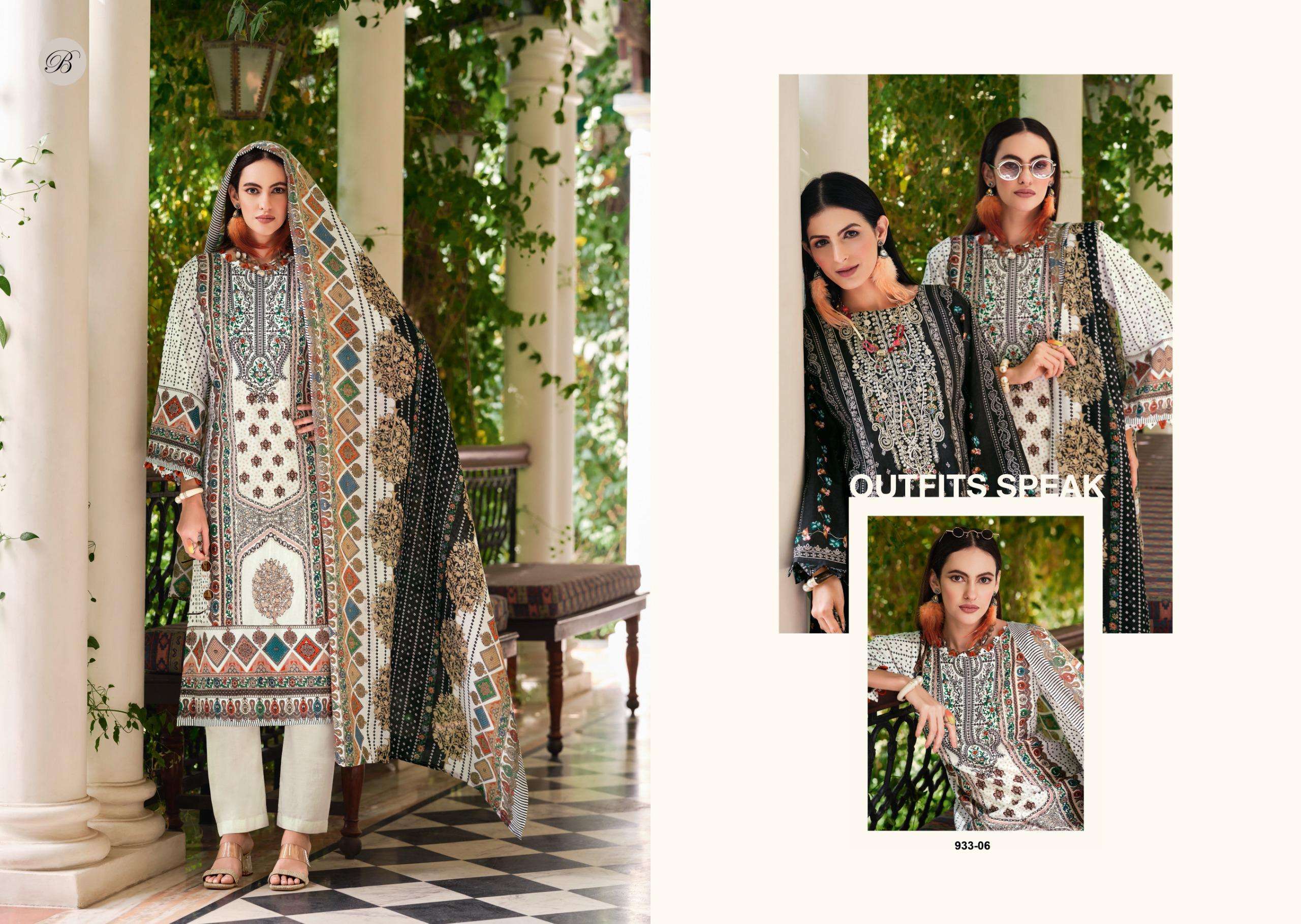 BELLIZA DESIGNER STUDIO NAIRA VOL 127 COTTON DIGITAL PRINTS WITH FANCY WORK SUIT