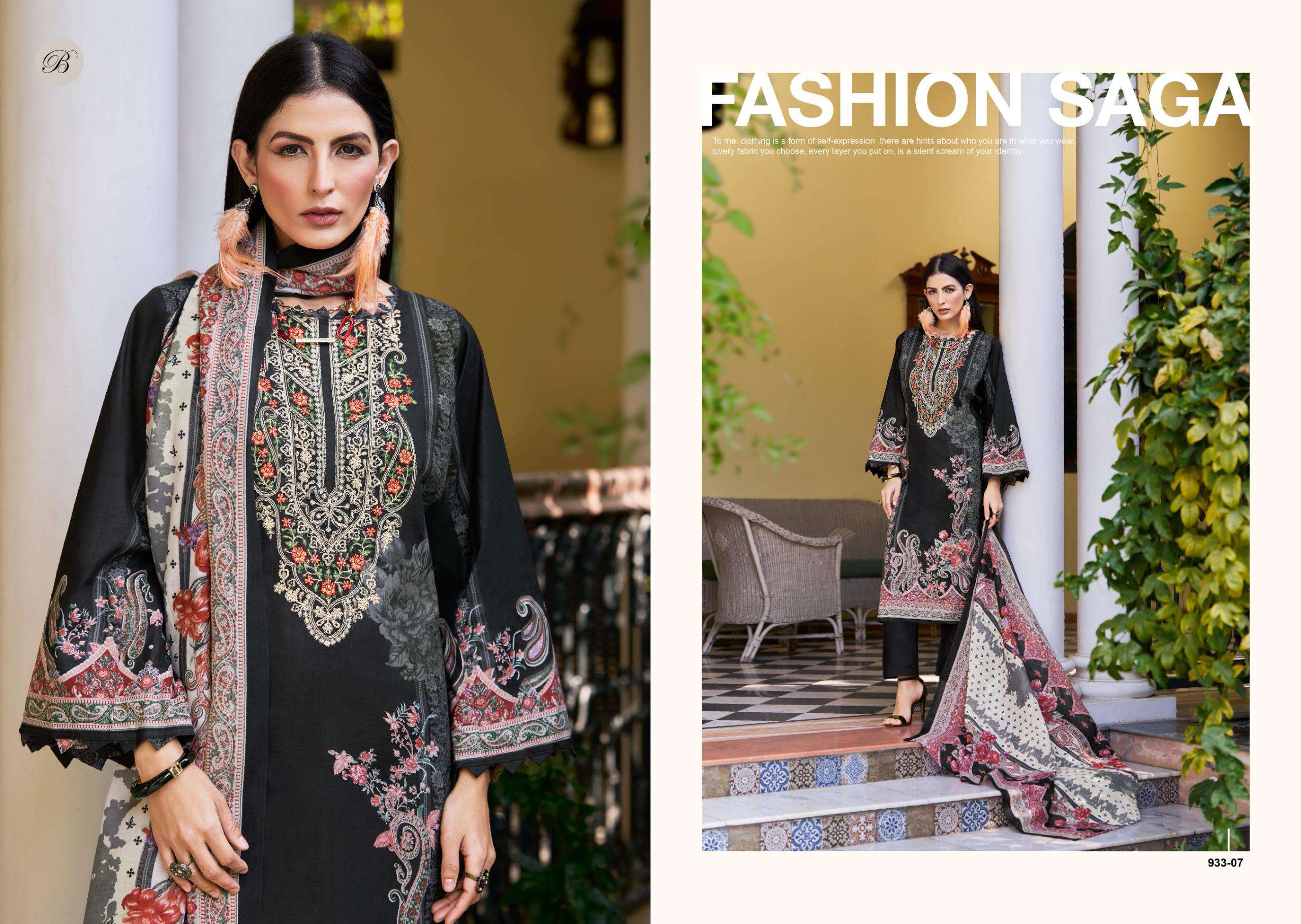 BELLIZA DESIGNER STUDIO NAIRA VOL 127 COTTON DIGITAL PRINTS WITH FANCY WORK SUIT
