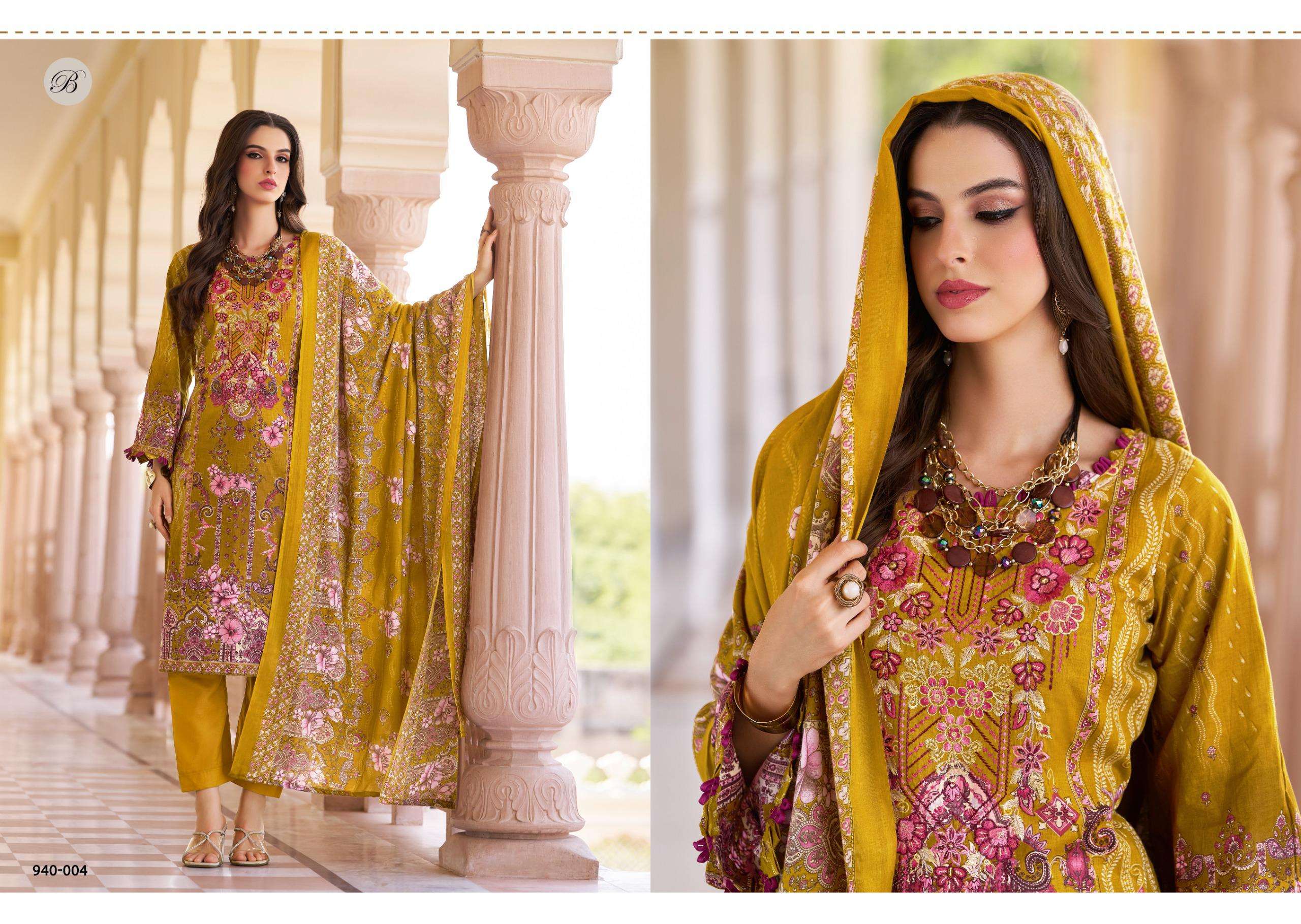 BELLIZA DESIGNER STUDIO NAIRA VOL 128 COTTON DIGITAL PRINTS WITH FANCY WORK SUIT