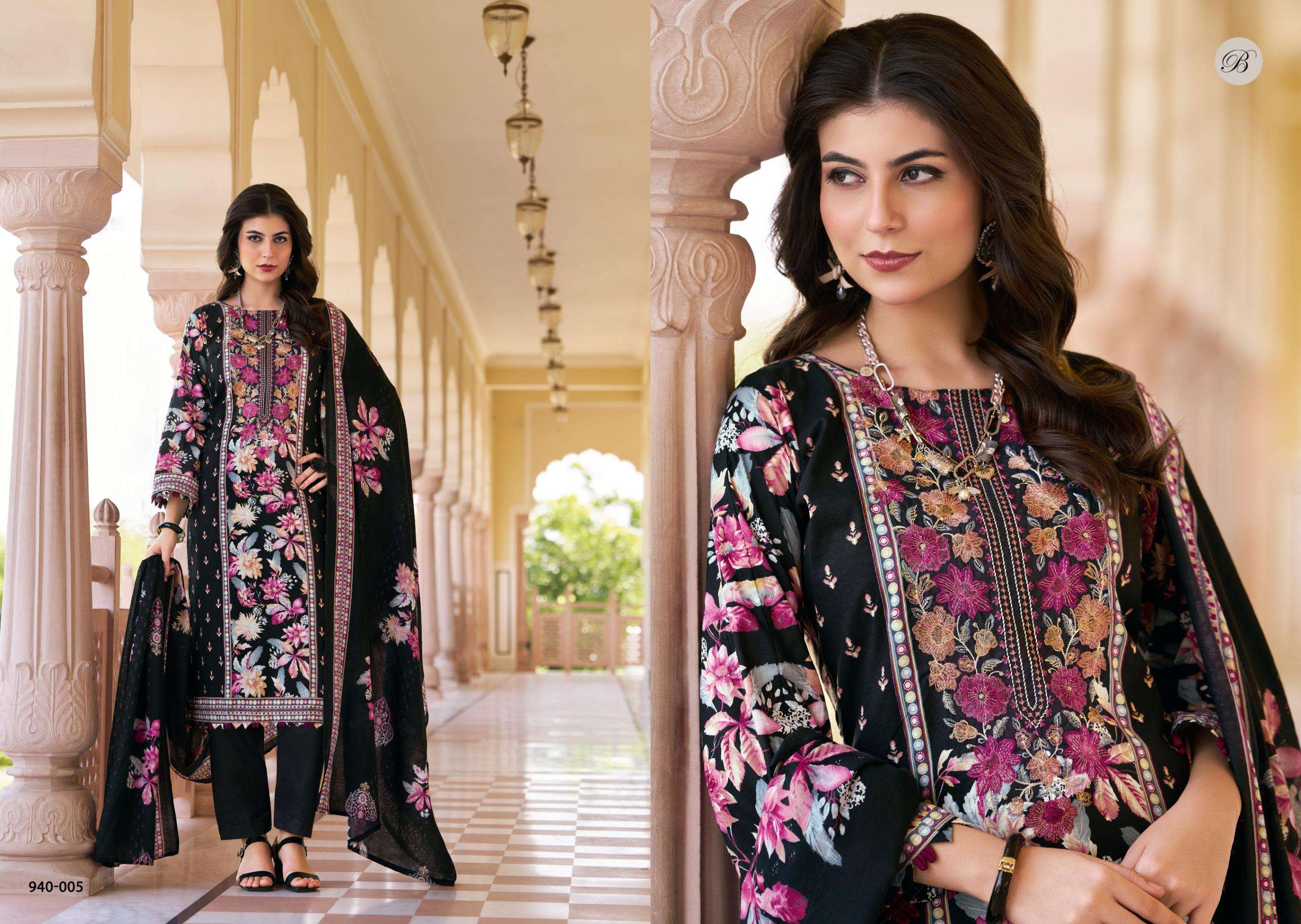 BELLIZA DESIGNER STUDIO NAIRA VOL 128 COTTON DIGITAL PRINTS WITH FANCY WORK SUIT