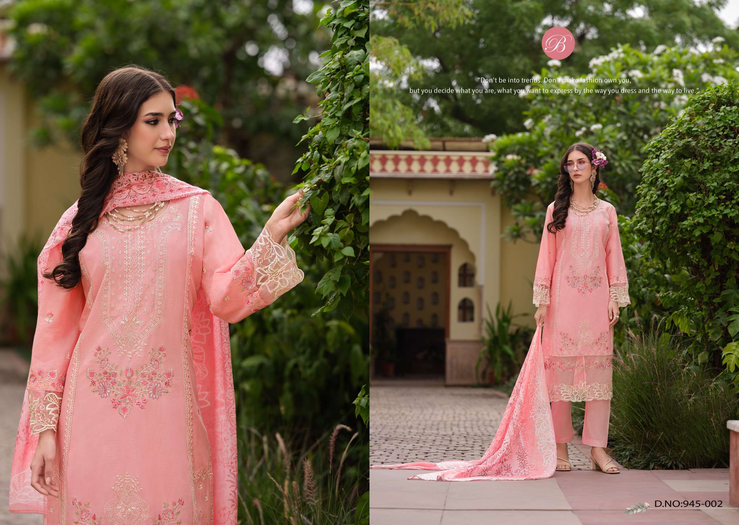 BELLIZA DESIGNER STUDIO OMBRE VOL 2 LAWN COTTON FANCY EMBROIDERY WORK SUIT