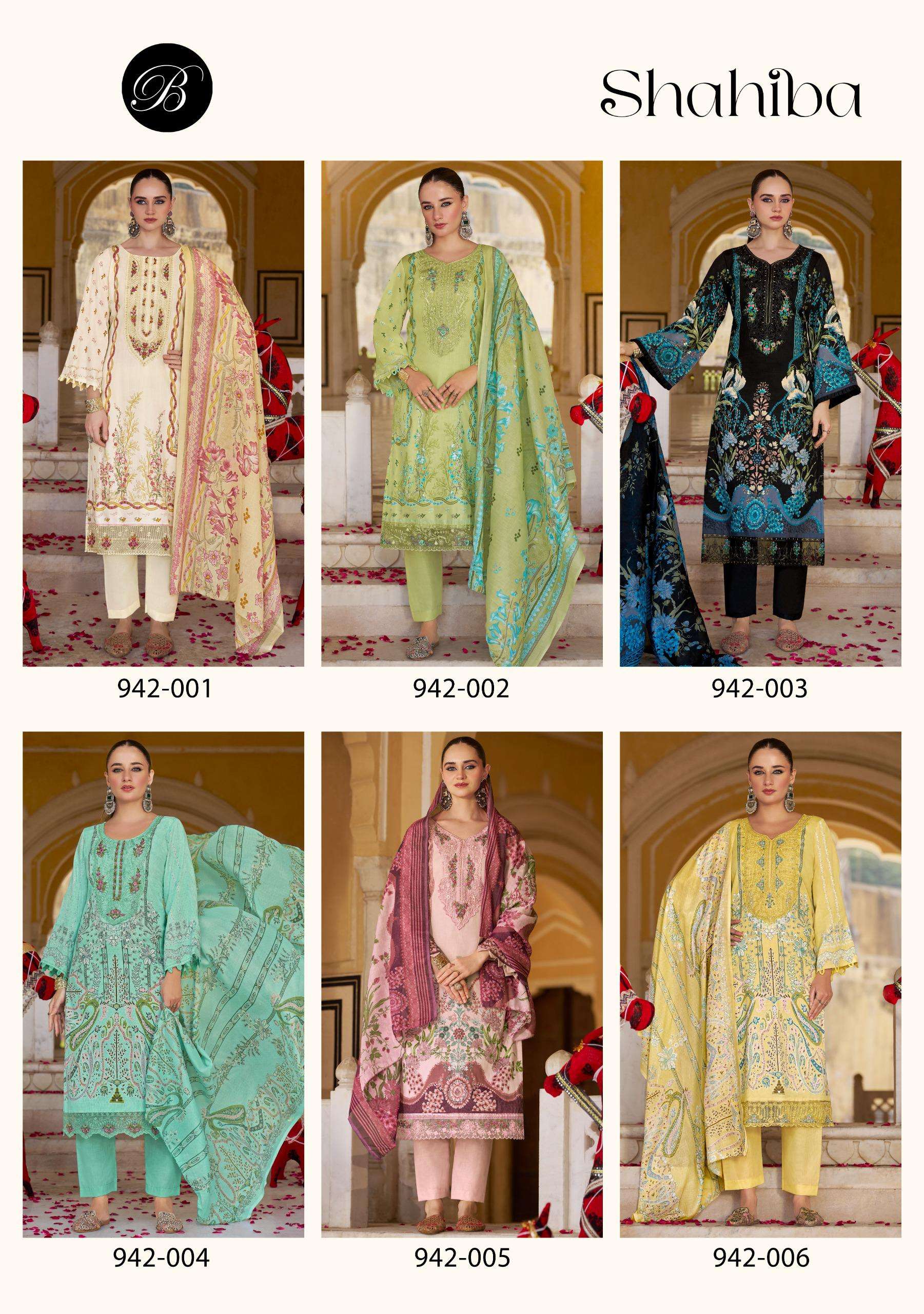 BELLIZA DESIGNER STUDIO SHAHIBA JAM COTTON DIGITAL PRINTS WITH FANCY WORK SUIT