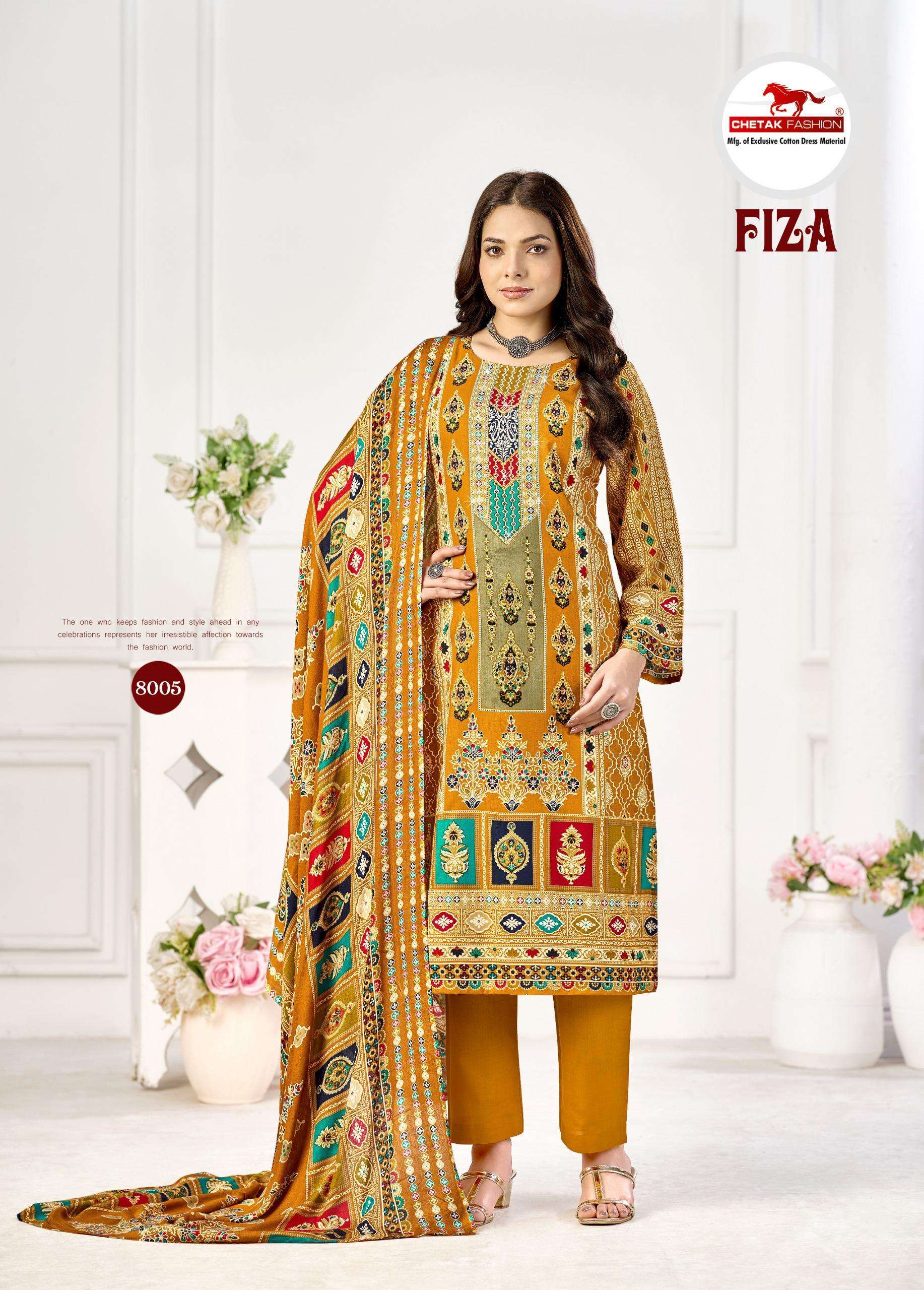 CHETAK FASHION FIZA VOL 8 RAYON PRINT WITH FANCY SWAROVSKI WORK SUIT