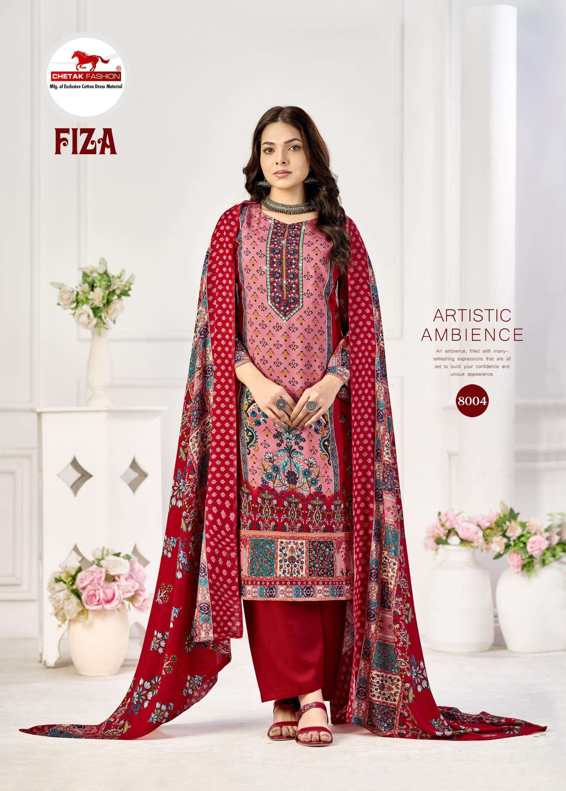 CHETAK FASHION FIZA VOL 8 RAYON PRINT WITH FANCY SWAROVSKI WORK SUIT