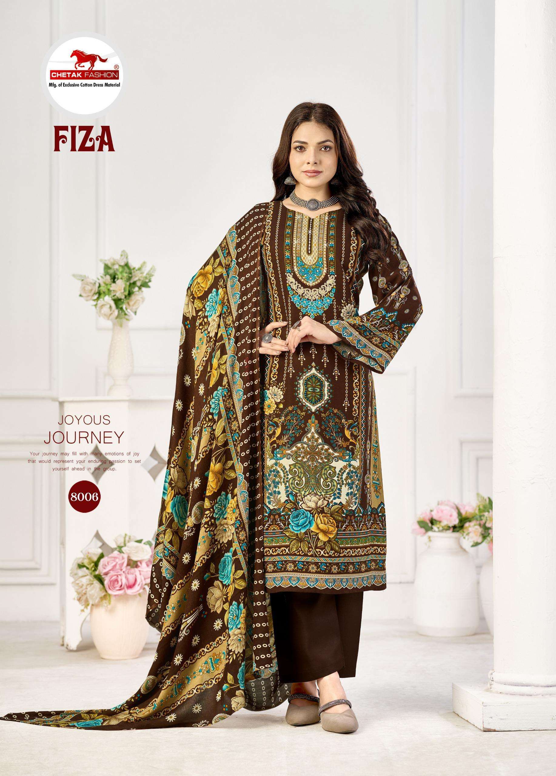 CHETAK FASHION FIZA VOL 8 RAYON PRINT WITH FANCY SWAROVSKI WORK SUIT