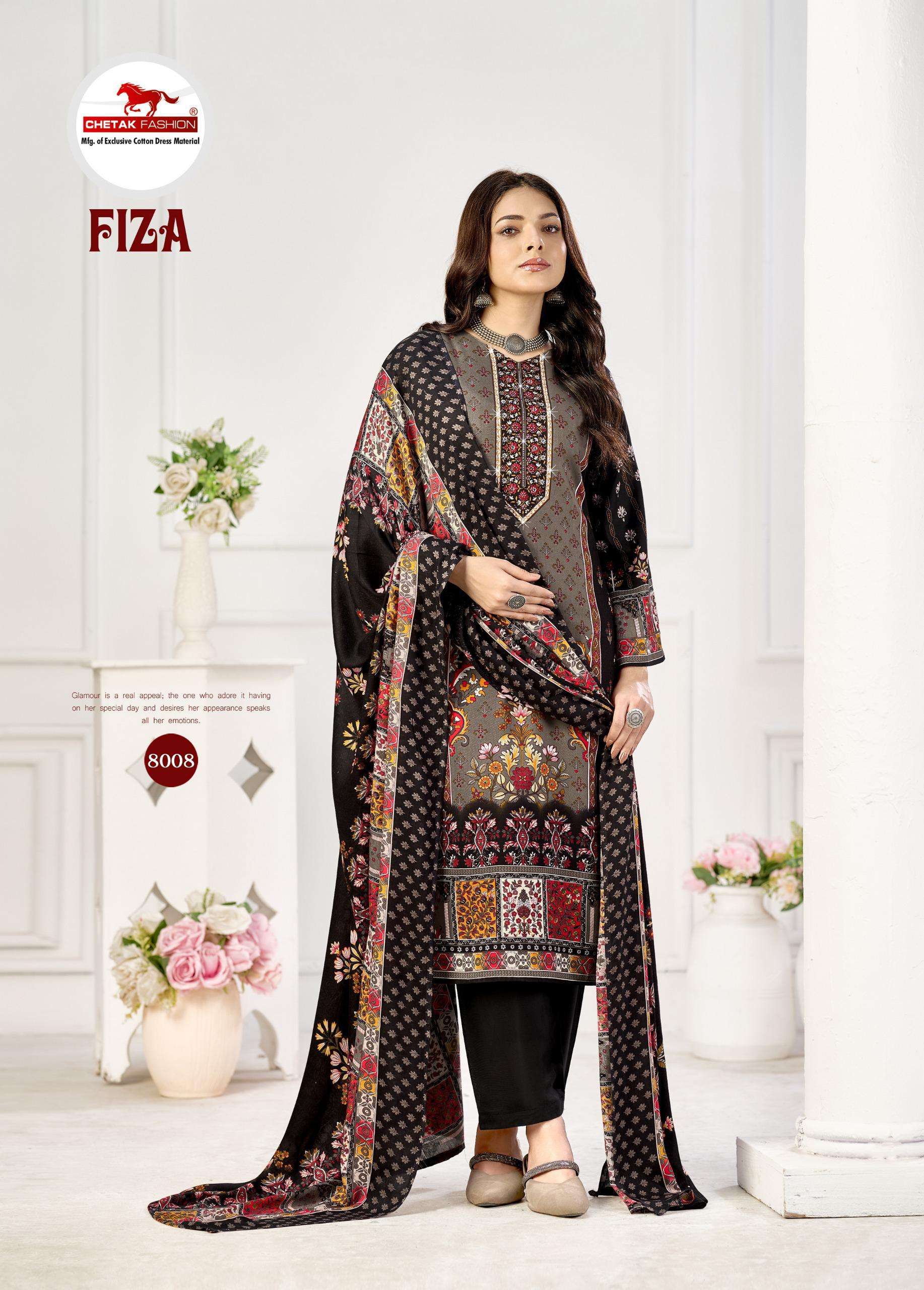 CHETAK FASHION FIZA VOL 8 RAYON PRINT WITH FANCY SWAROVSKI WORK SUIT