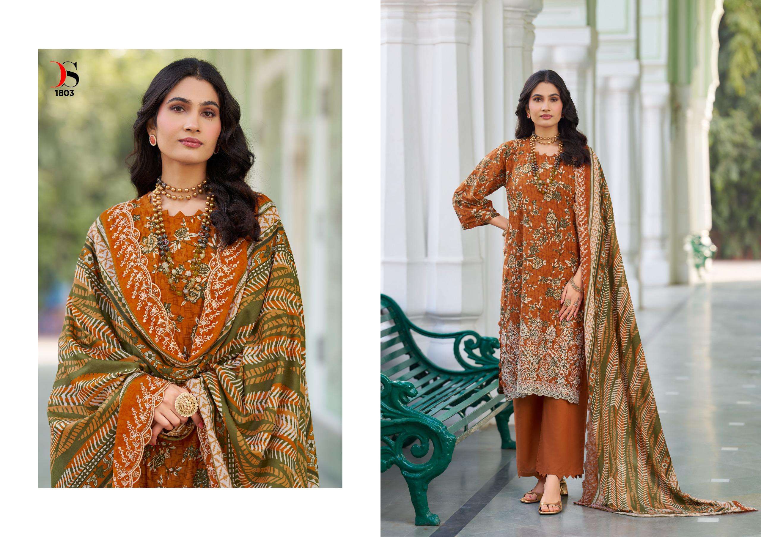 DEEPSY SUITS BIN SAEED LAWN COLLECTION VOL 18 COTTON EMBROIDERY WORKS SUIT