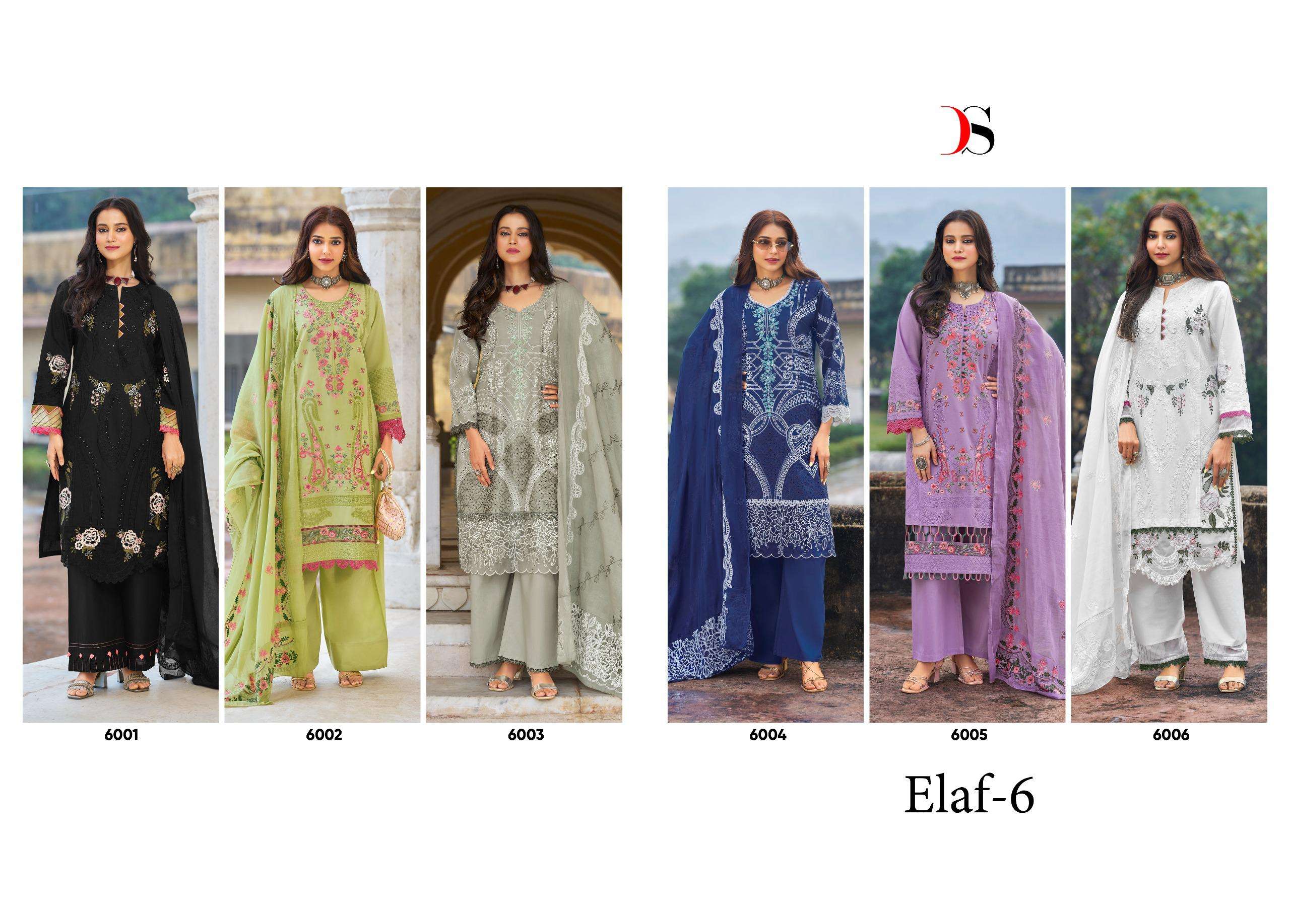DEEPSY SUITS ELAF LUXURY LAWN 25 VOL 6 COTTON HEAVY EMBROIDERY DESIGNER WORK SUIT
