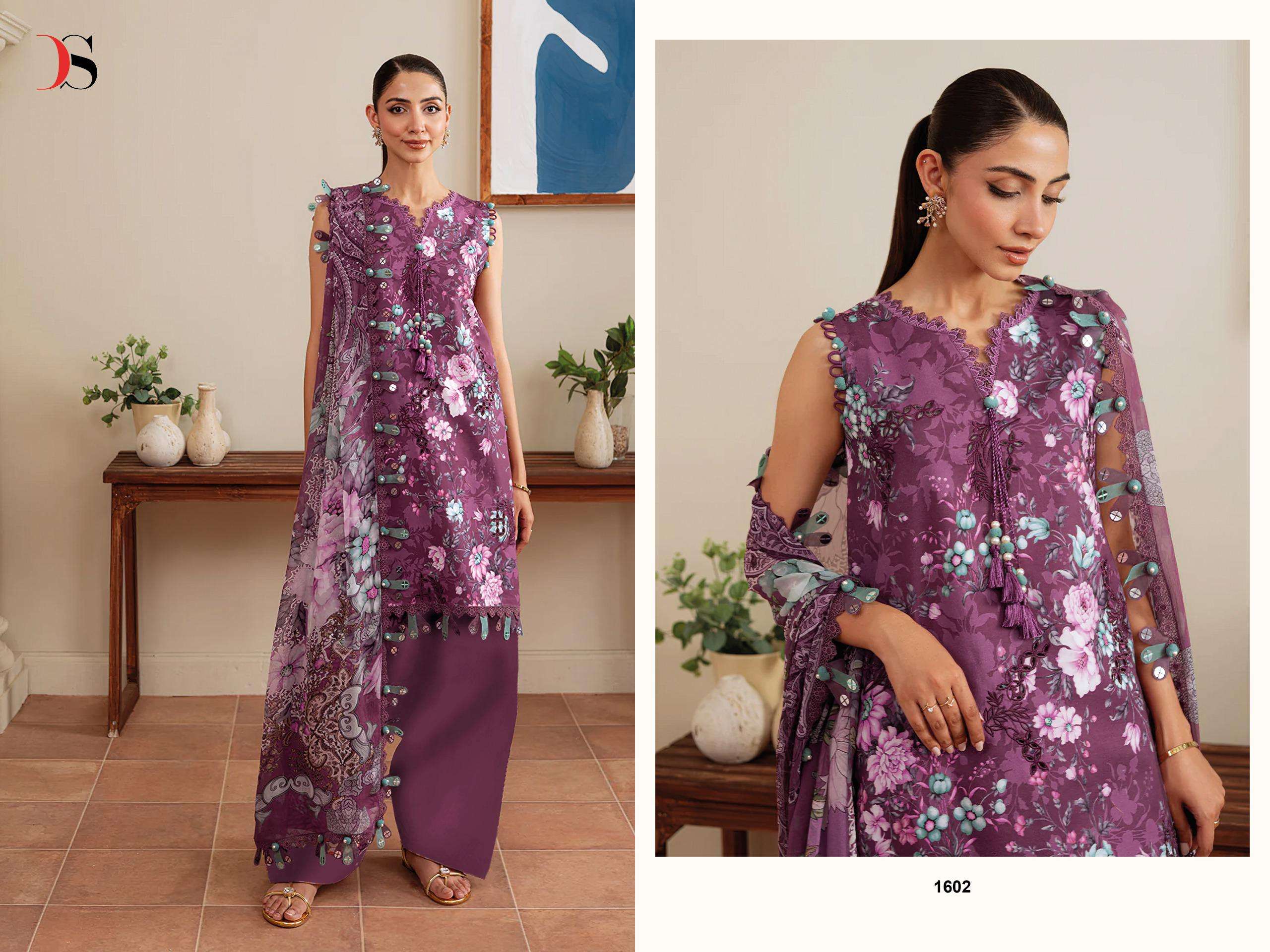 DEEPSY SUITS JADE LUMEA COTTON PATCH EMBROIDERY WORK SALWAR KAMEEZ 