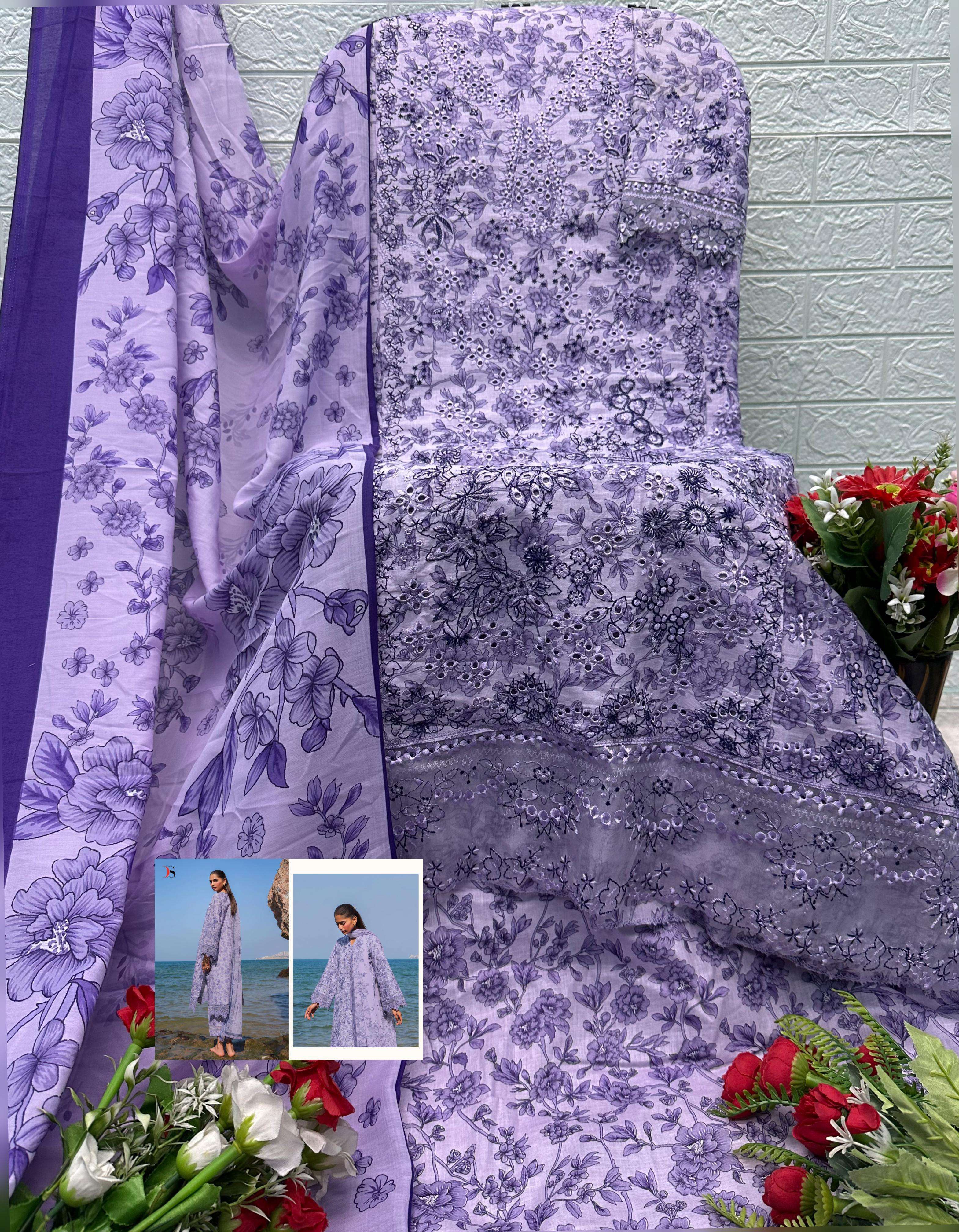 DEEPSY SUITS JADE PREMIUM VOL 3 COTTON EMBROIDERY DESIGNER WORK SALWAR KAMEEZ 