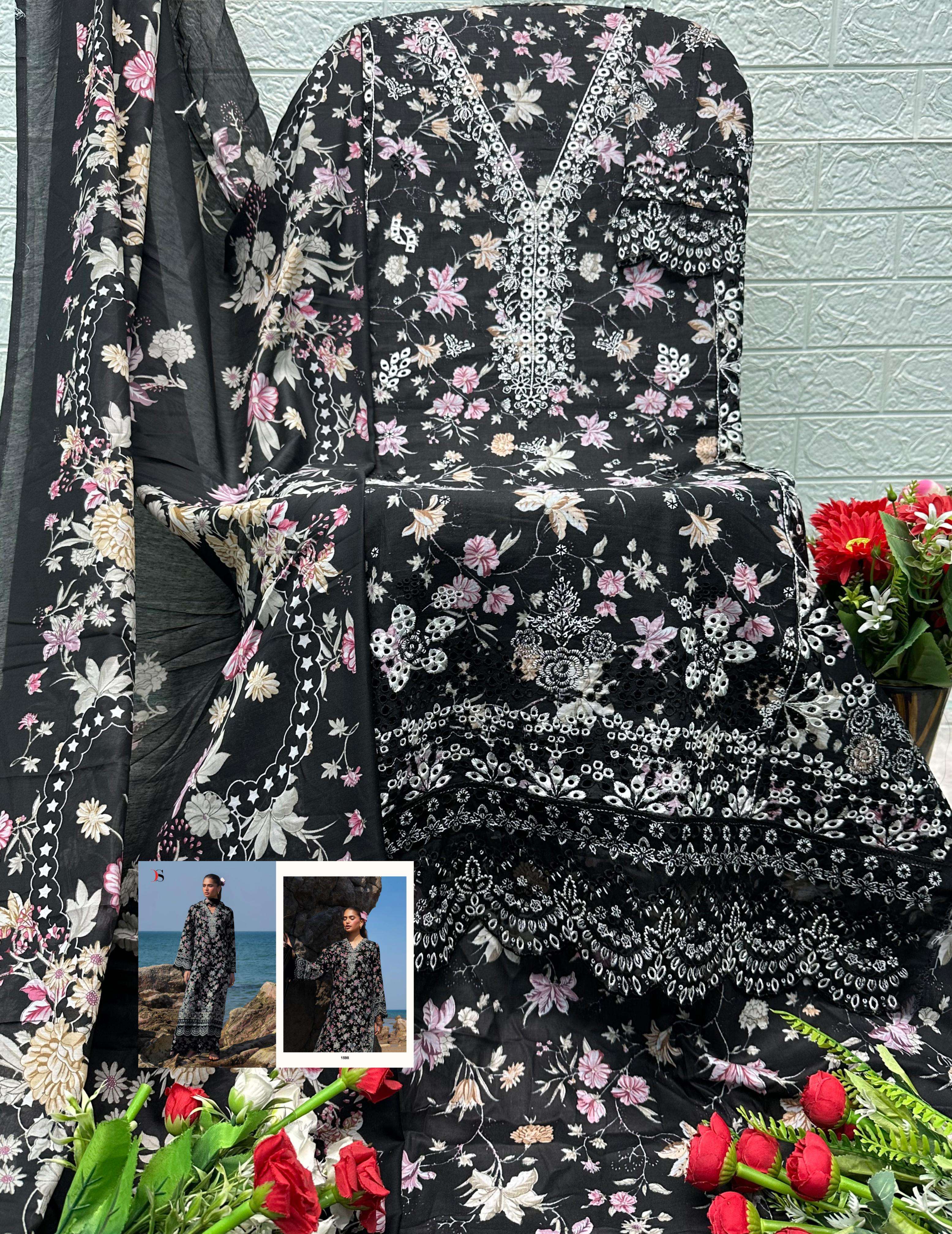 DEEPSY SUITS JADE PREMIUM VOL 3 COTTON EMBROIDERY DESIGNER WORK SALWAR KAMEEZ 