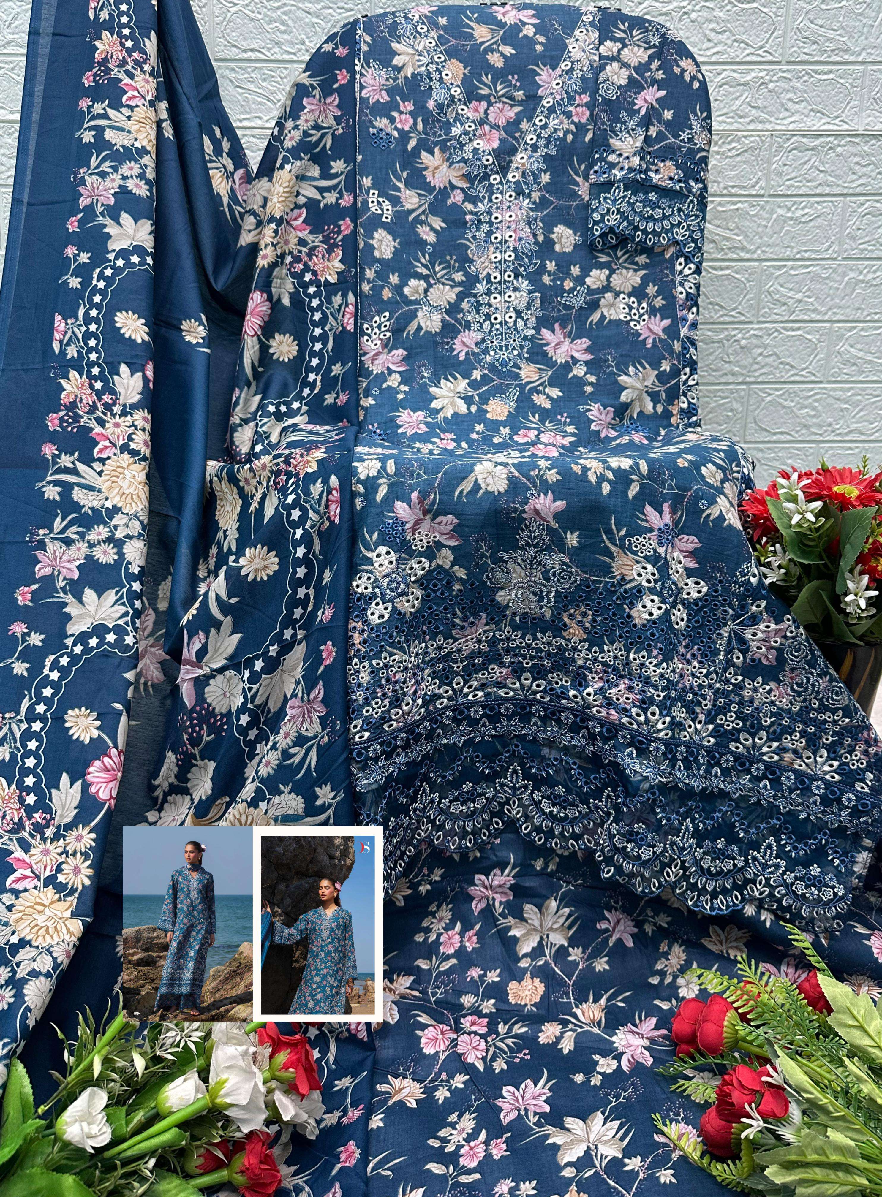 DEEPSY SUITS JADE PREMIUM VOL 3 COTTON EMBROIDERY DESIGNER WORK SALWAR KAMEEZ 